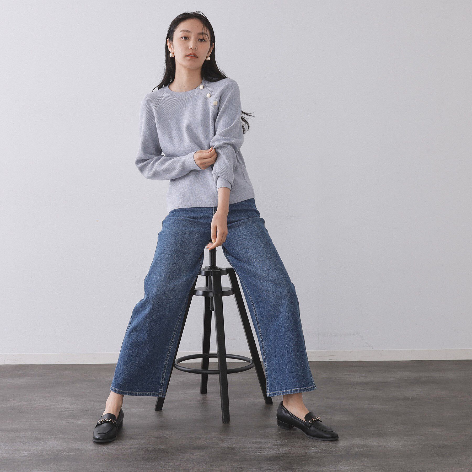 OPAQUE.CLIP「【抗菌防臭加工/通勤対応】チェーンデザインローファー」|パンプス|