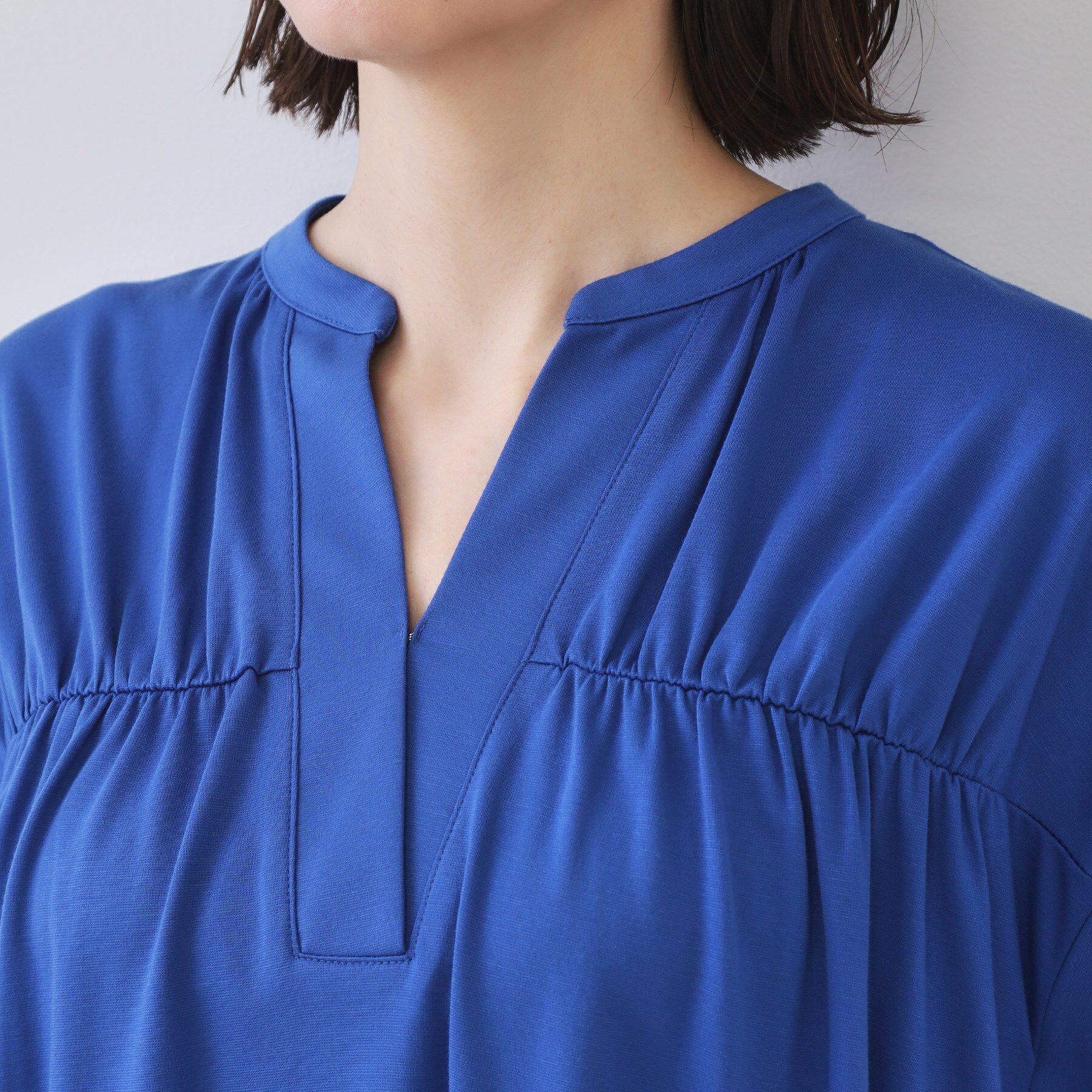 OPAQUE.CLIP「スキッパーフレアカットソー【接触冷感/洗濯機洗い可】」|Tシャツ・カットソー|