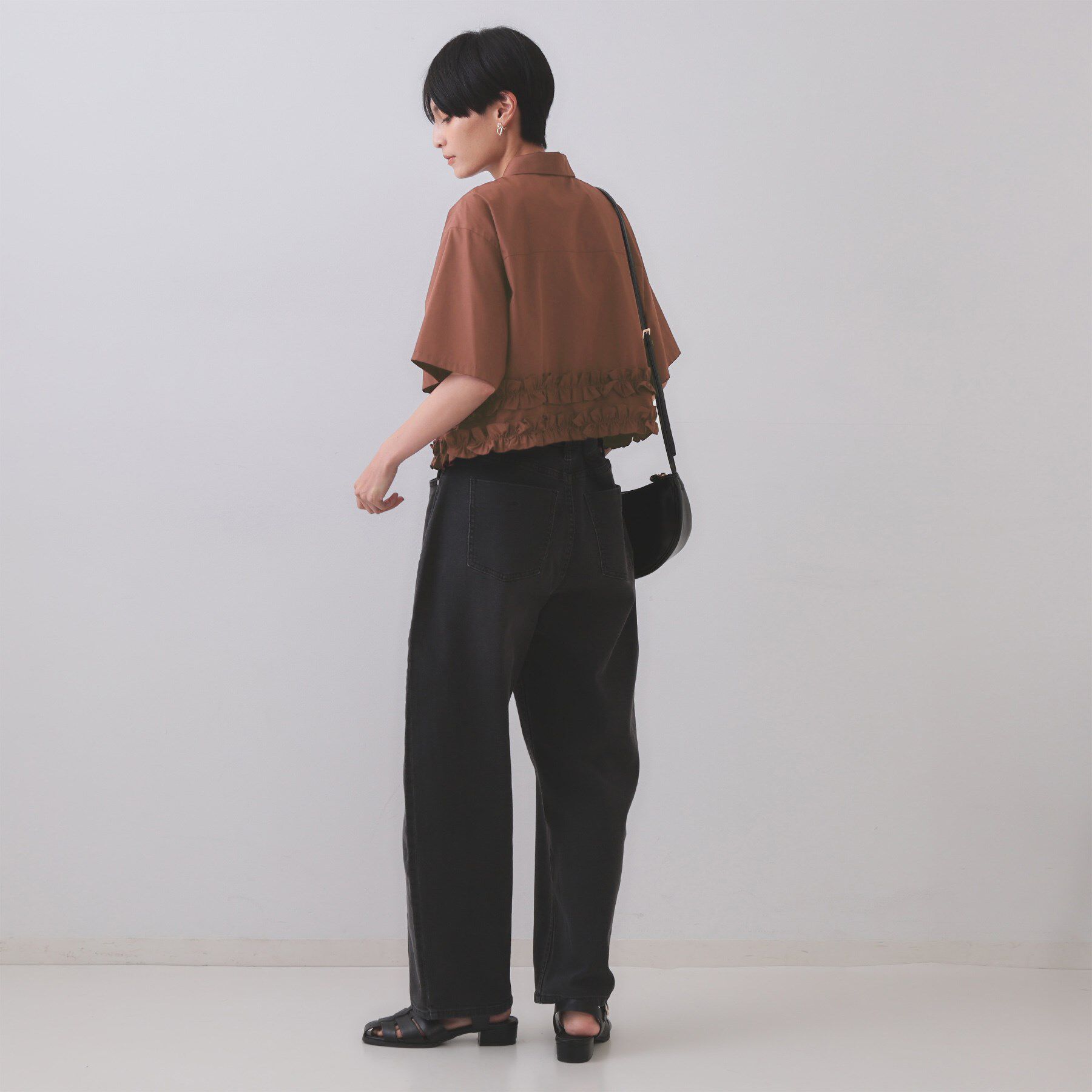 OPAQUE.CLIP「裾フリルシャツ【洗濯機洗い可】」|シャツ・ブラウス|