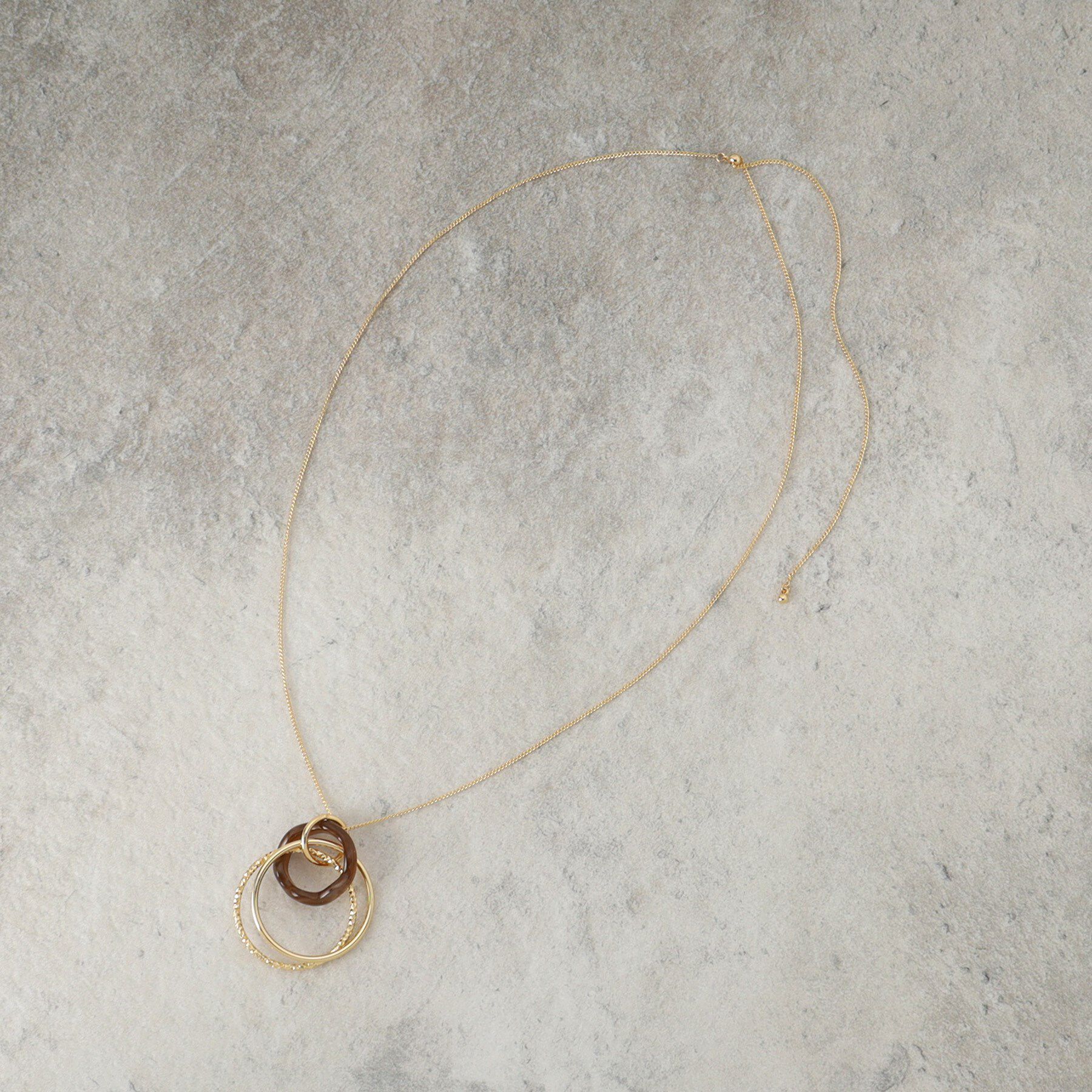 OPAQUE.CLIP「トリプルリングネックレス」|ネックレス|