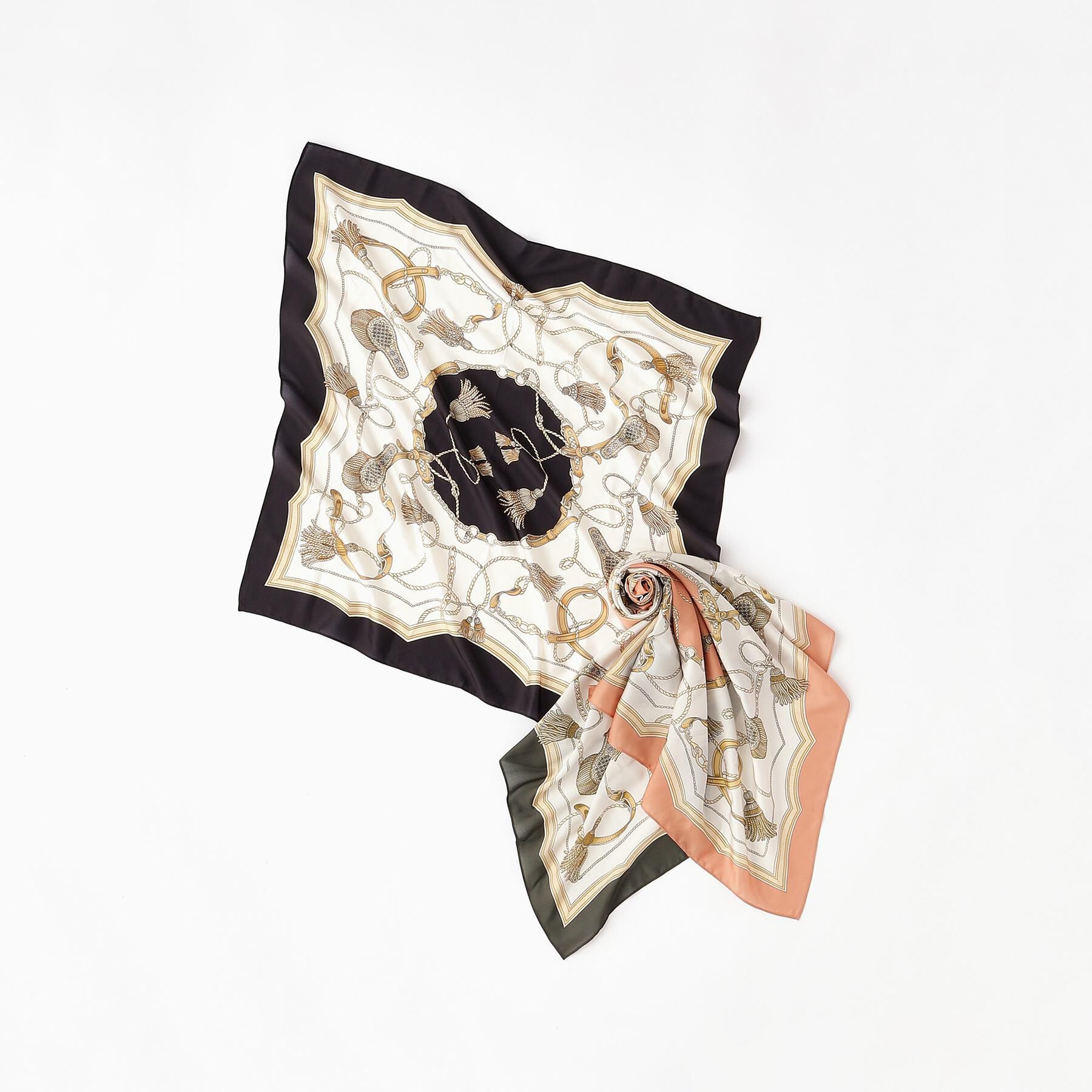 OPAQUE.CLIP「アンティーク柄スクエア大判スカーフ」|バンダナ・スカーフ|