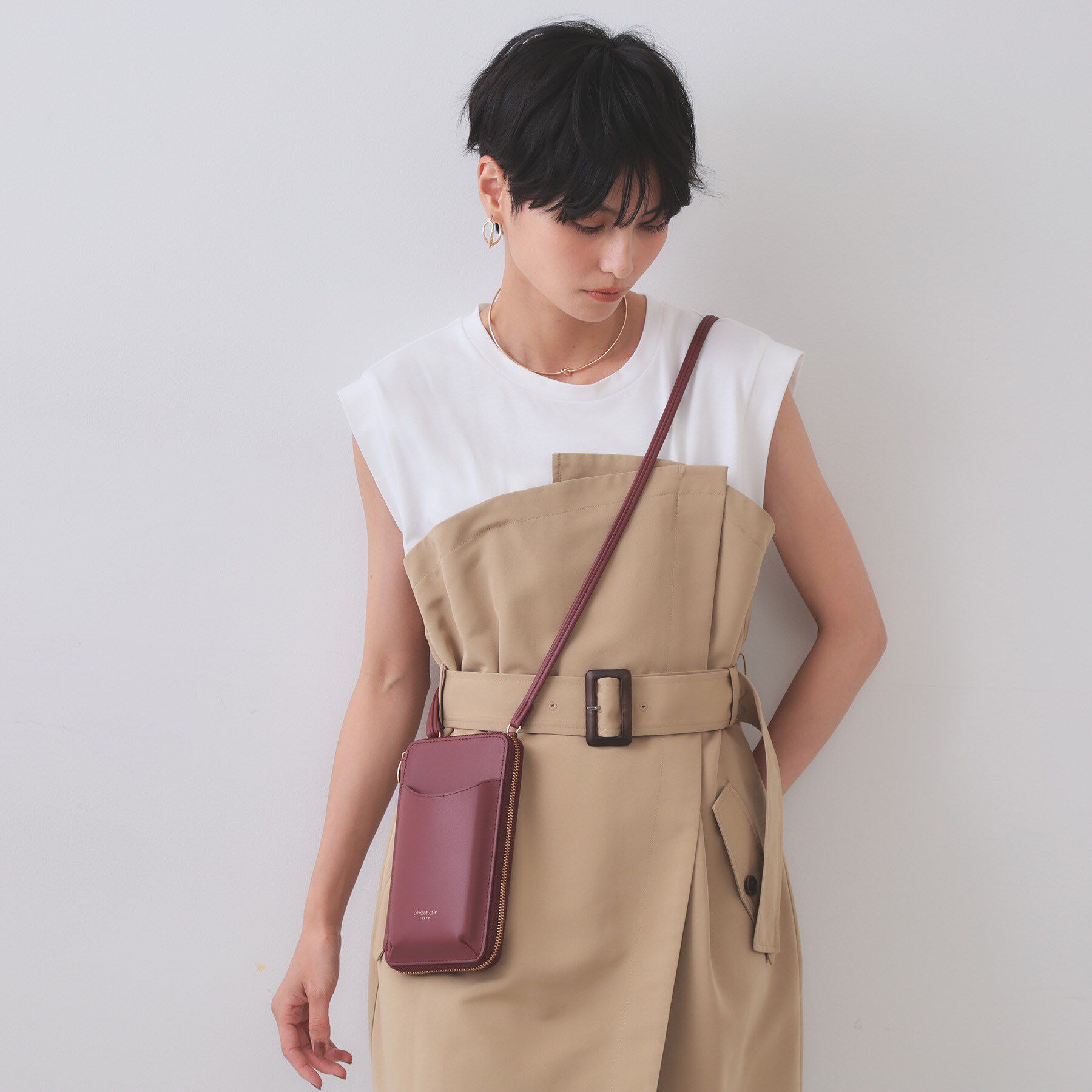 OPAQUE.CLIP「【お財布機能付き】ケイタイミニショルダーバッグ」|ショルダー・メッセンジャー|