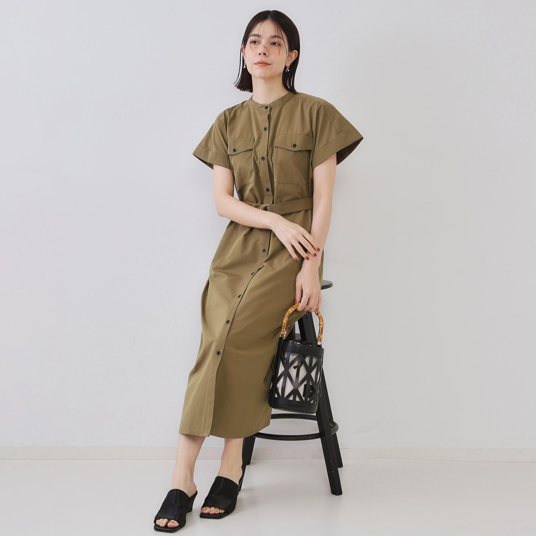 OPAQUE.CLIP「ダブルポケットシャツワンピース【洗濯機洗い可】」|ワンピース|