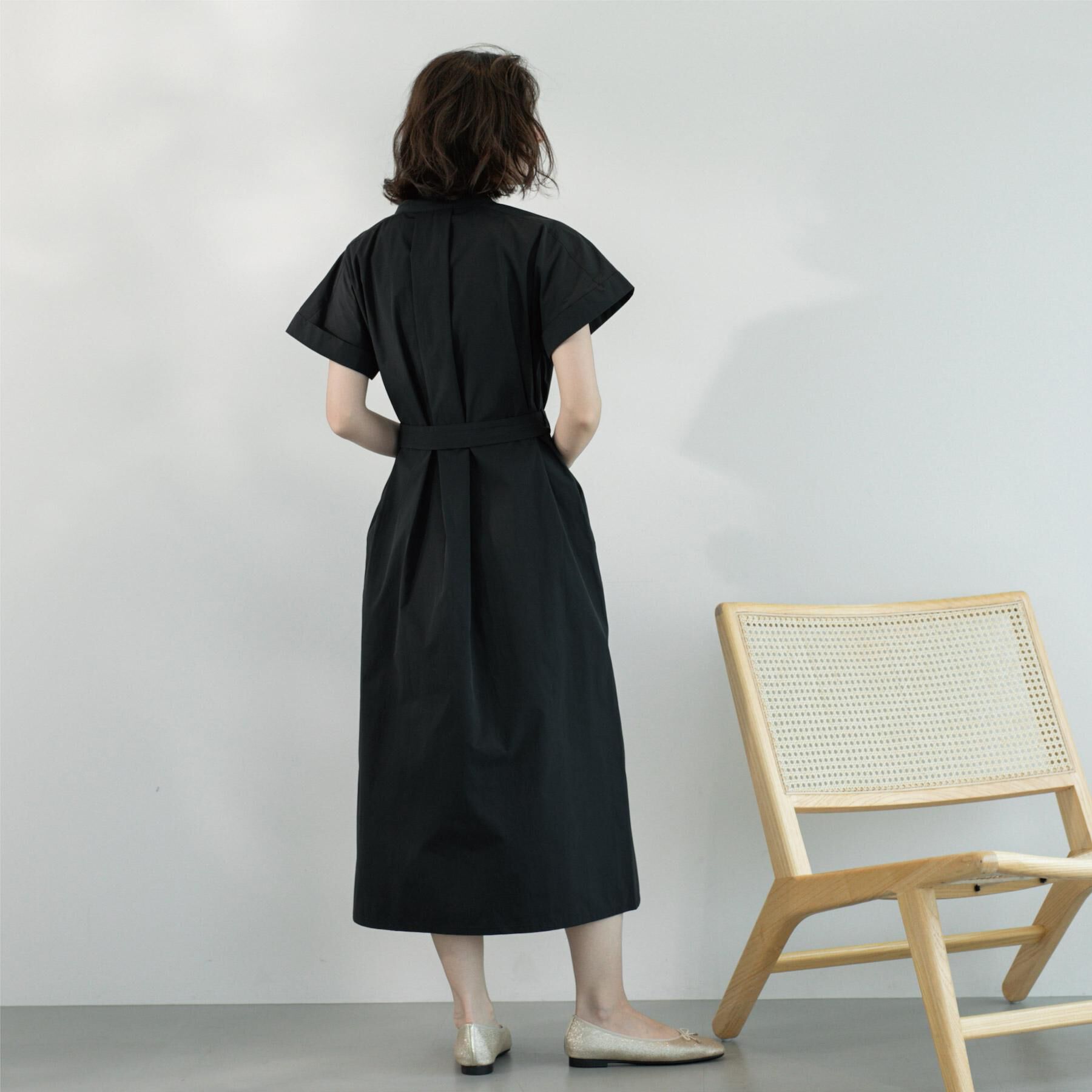 OPAQUE.CLIP「ダブルポケットシャツワンピース【洗濯機洗い可】」|ワンピース|