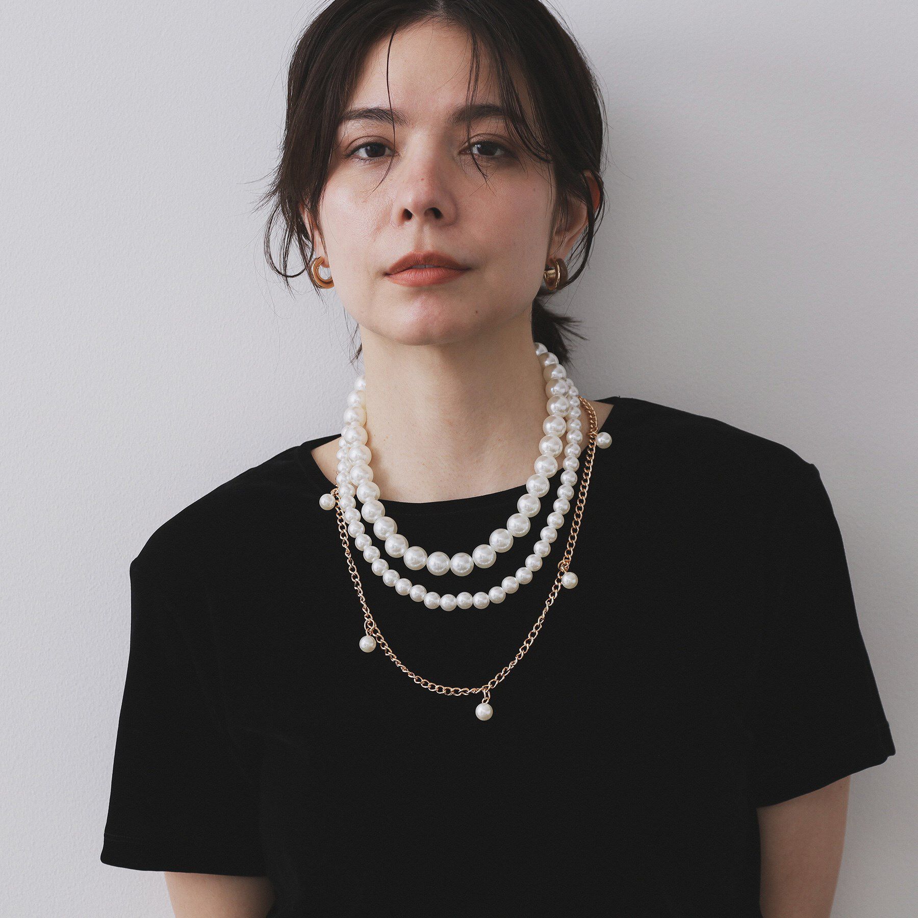 OPAQUE.CLIP「【マルチWAY】ネックレスにもなるパール調チェーンベルト」|ベルト|