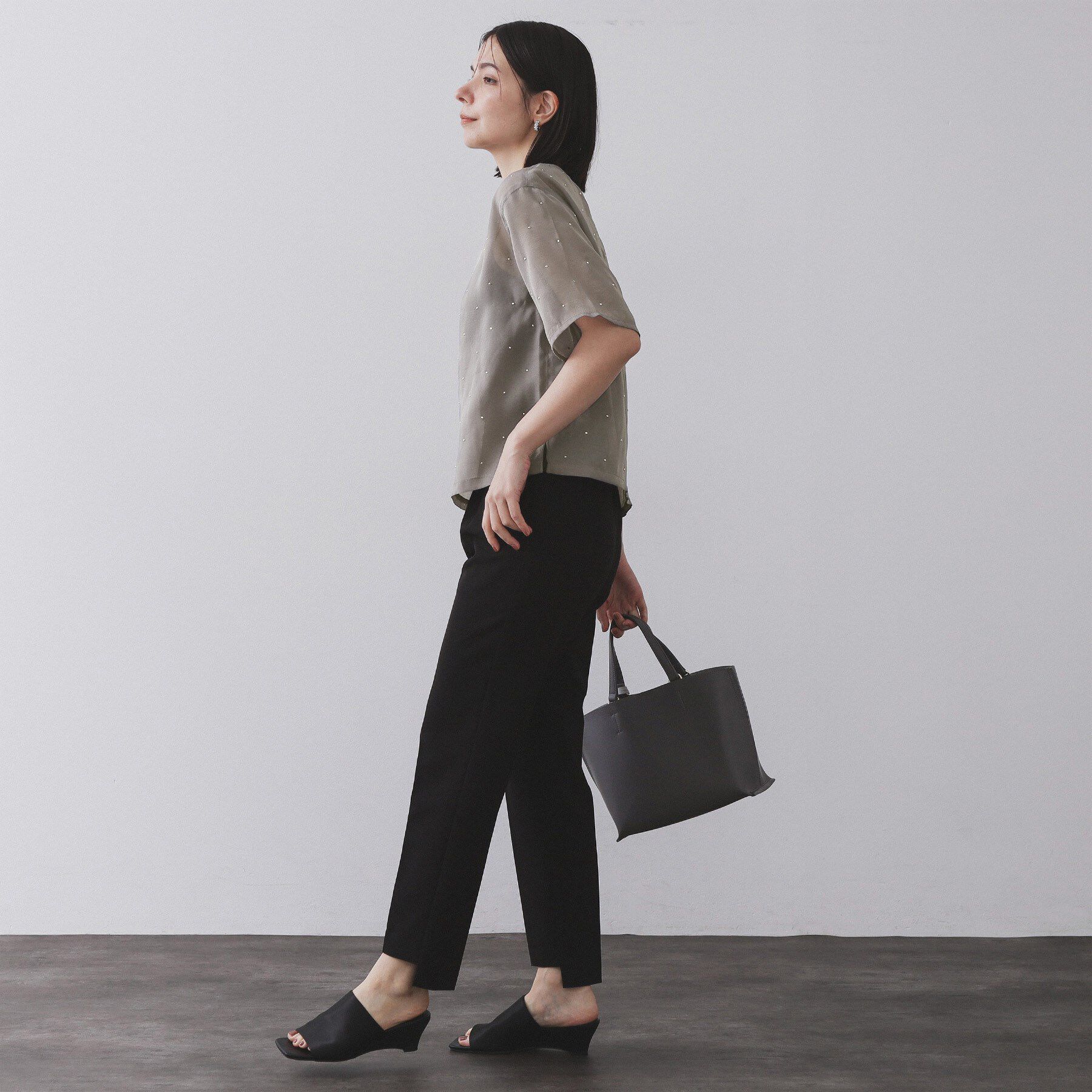 OPAQUE.CLIP「シアービジューブラウス【手洗い可】」|シャツ・ブラウス|