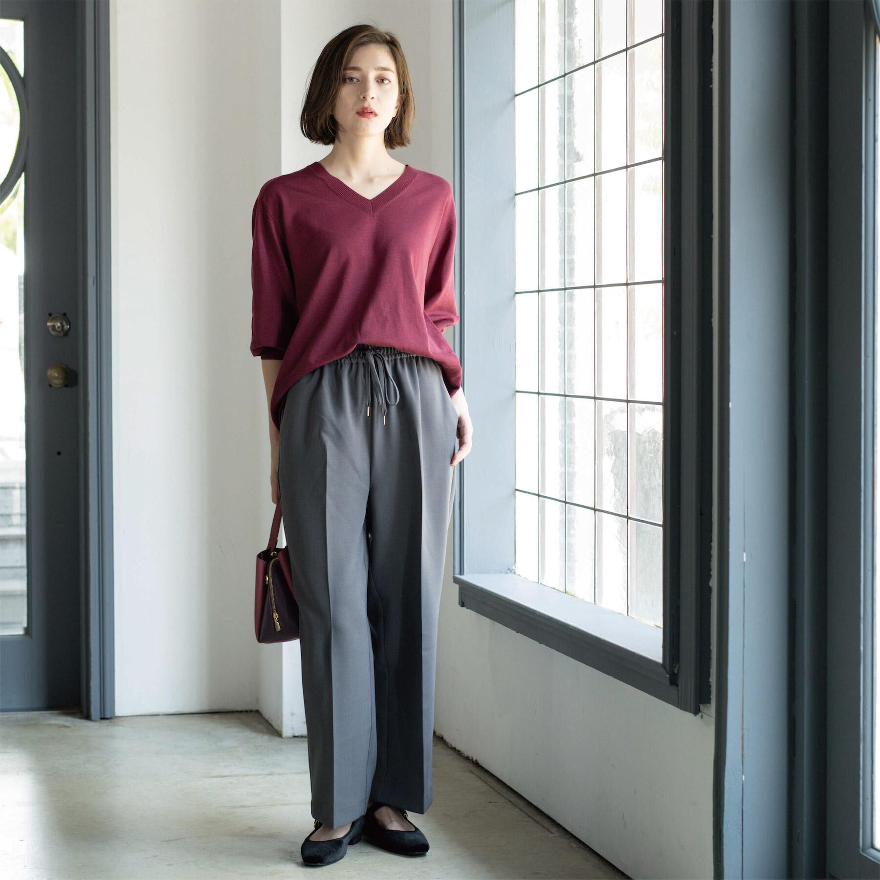 OPAQUE.CLIP「《SS-LLサイズ》ストレッチ美脚イージーワイドパンツ【防シワ/洗濯機洗い可】」|その他|