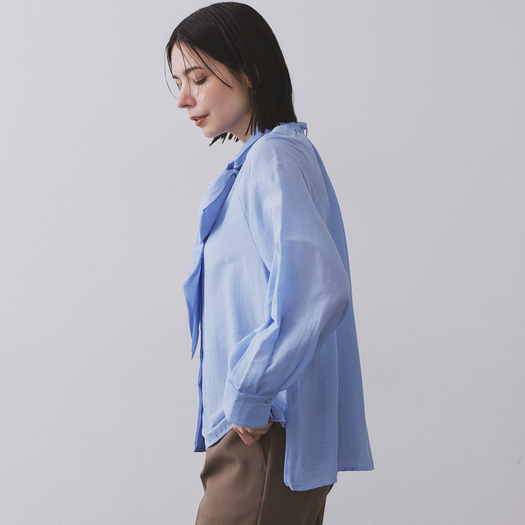 OPAQUE.CLIP「2WAYシアーボウタイブラウス【洗濯機洗い可】」|シャツ・ブラウス|