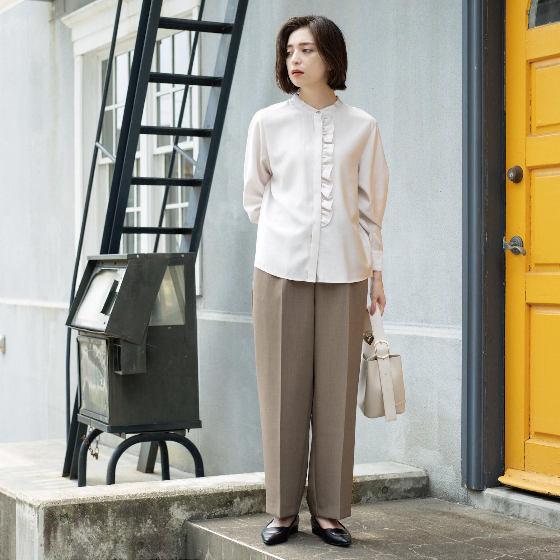 OPAQUE.CLIP「フロントフリルブラウス【洗濯機OK】」|シャツ・ブラウス|