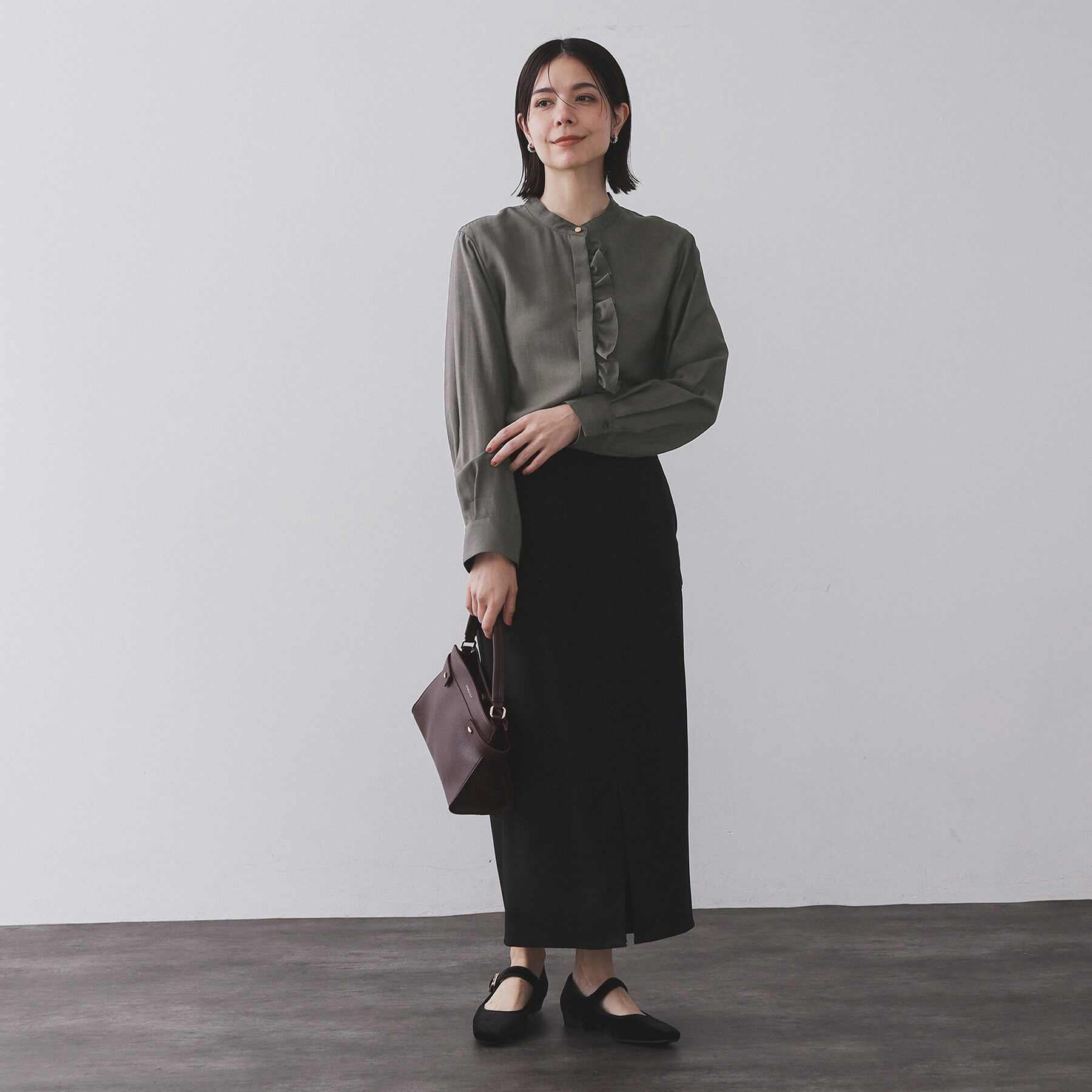 OPAQUE.CLIP「フロントフリルブラウス【洗濯機OK】」|シャツ・ブラウス|