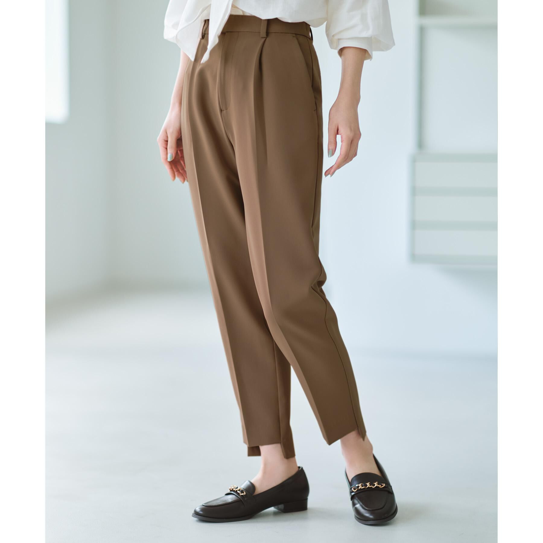 OPAQUE.CLIP「ステップヘムテーパードパンツ/セットアップ対応可【洗濯機洗い可】」|その他|