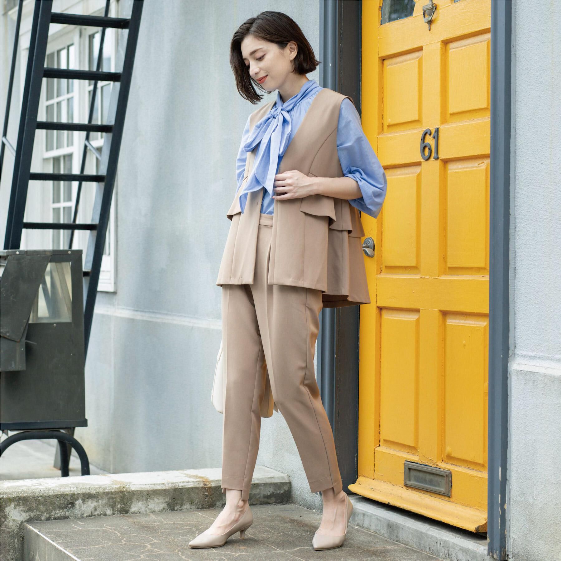 OPAQUE.CLIP「ステップヘムテーパードパンツ/セットアップ対応可【洗濯機洗い可】」|その他|