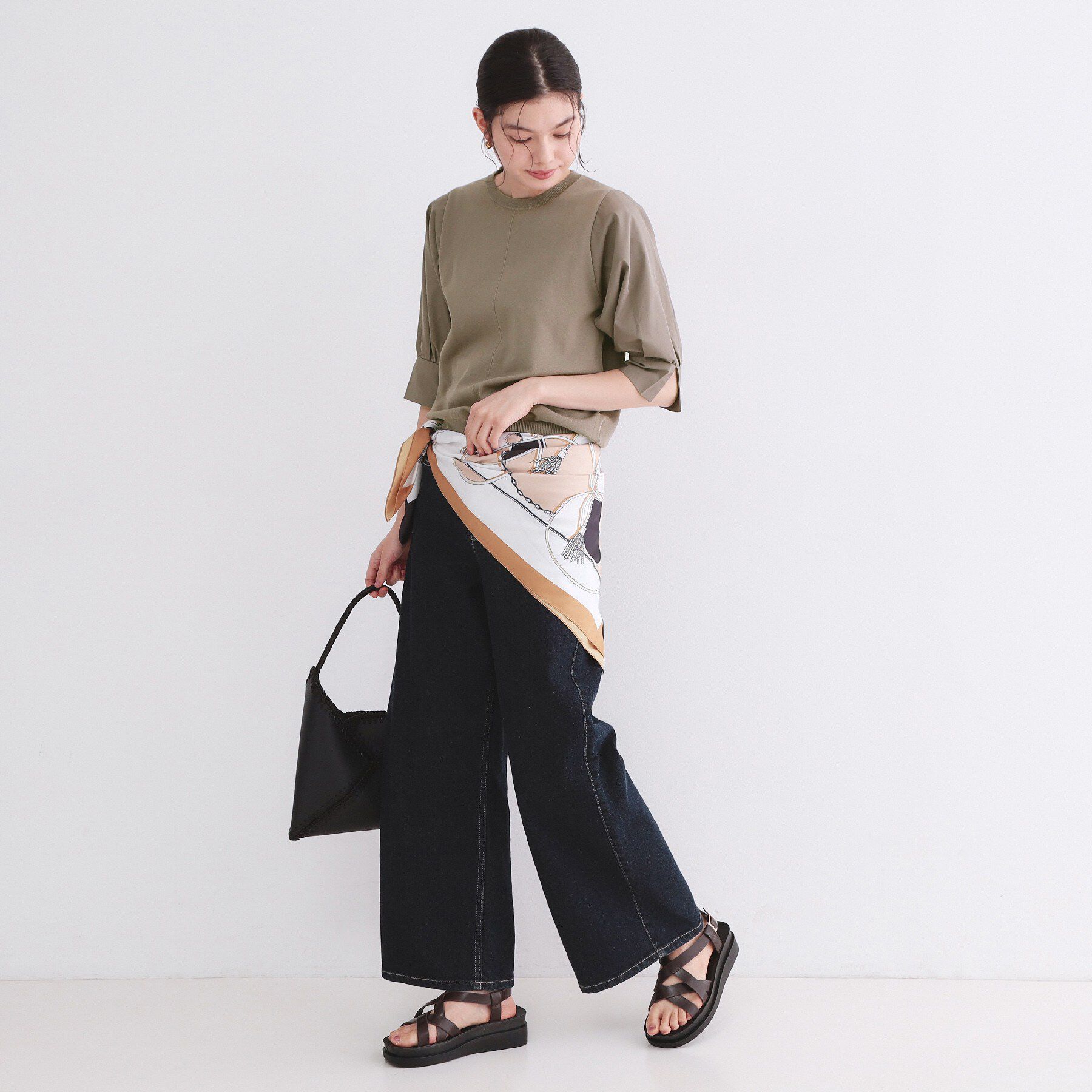 OPAQUE.CLIP「ドッキングスリーブニット【洗濯機洗い可/抗ピル】」|ニット・セーター|