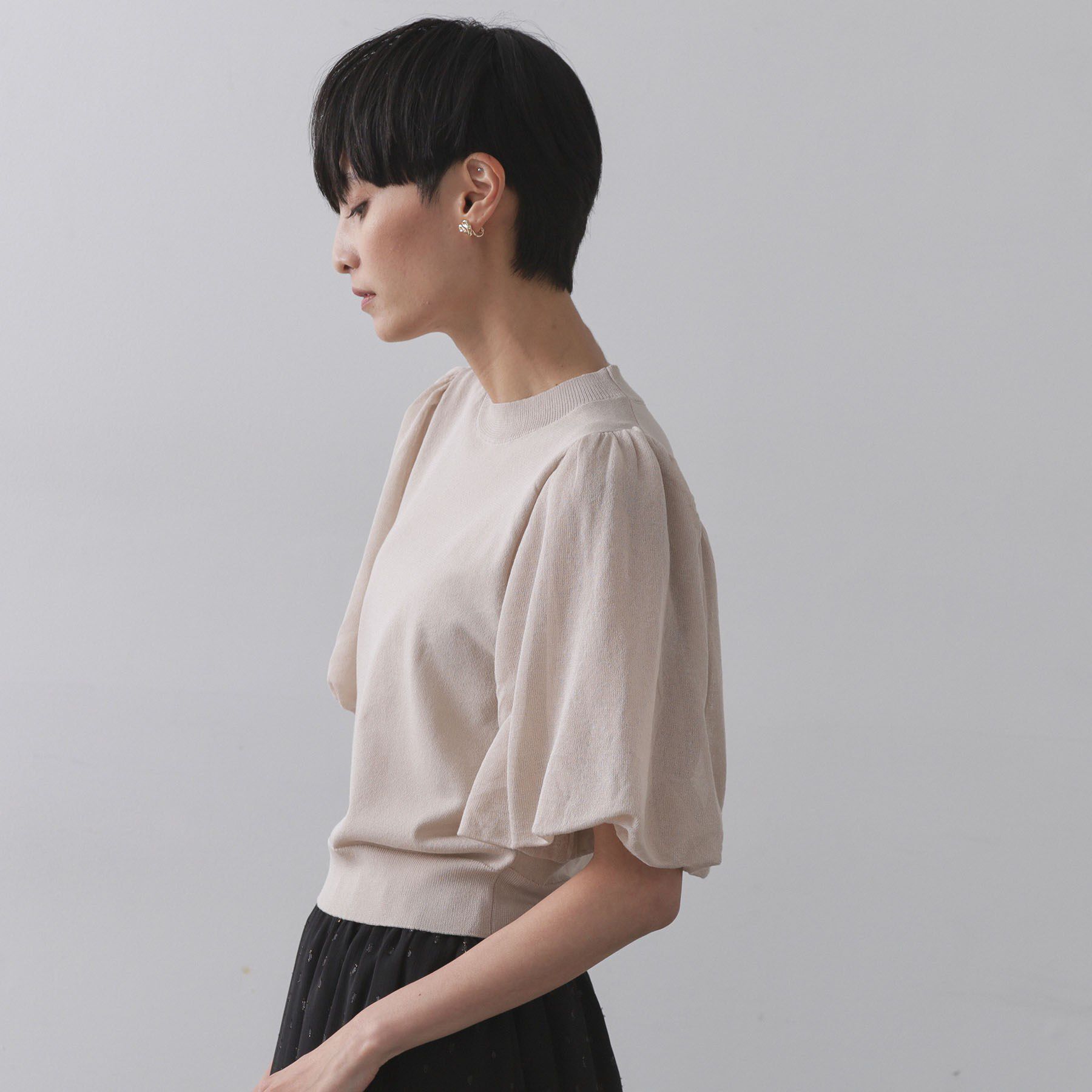 OPAQUE.CLIP「バルーンスリーブニット【洗濯機洗い可】」|ニット・セーター|