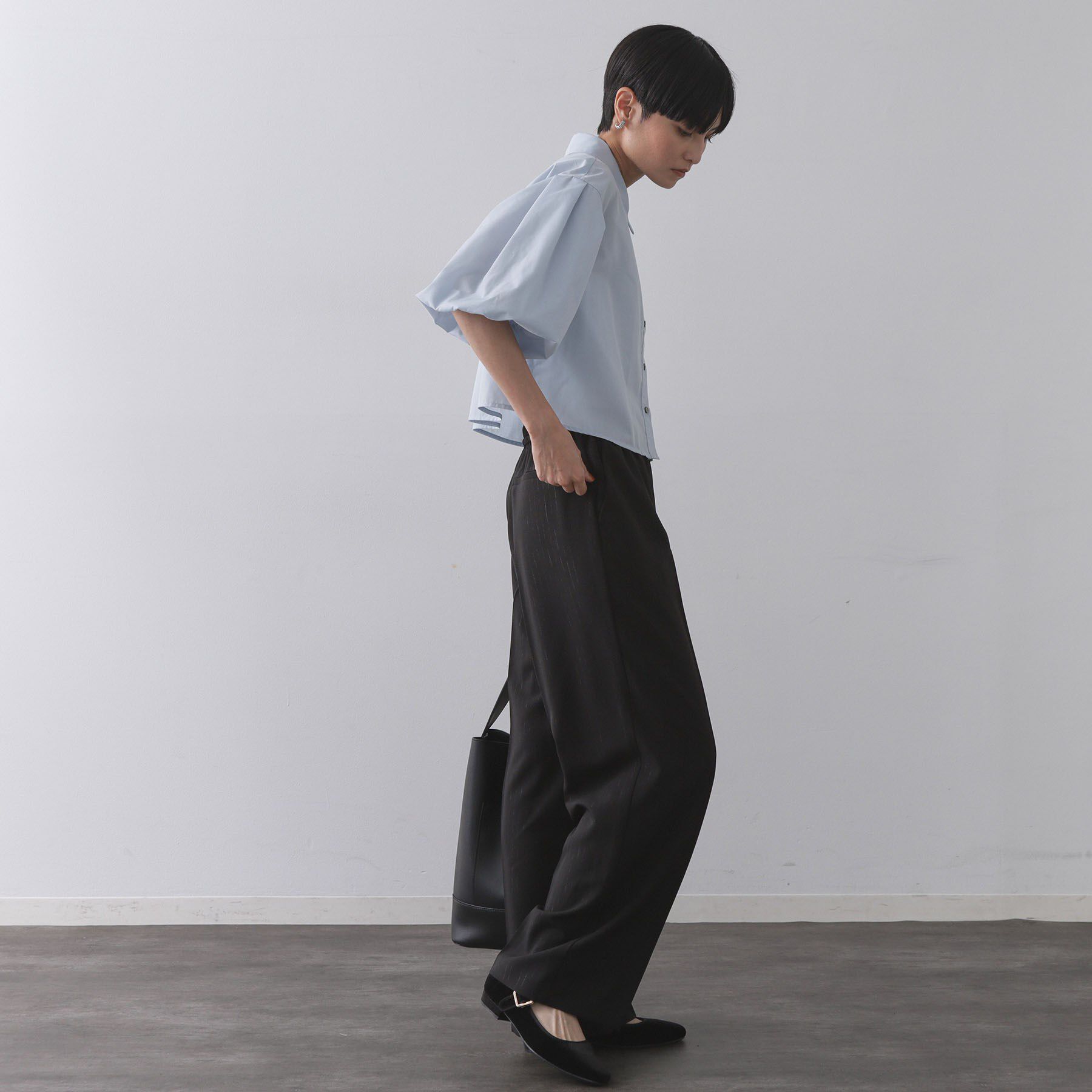 OPAQUE.CLIP「バルーンスリーブシャツ【洗濯機洗い可】」|シャツ・ブラウス|