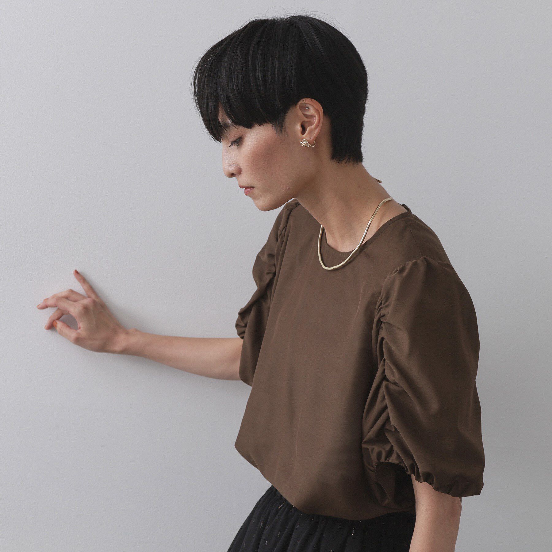 OPAQUE.CLIP「シアーボリュームスリーブブラウス【洗濯機洗い可】」|シャツ・ブラウス|