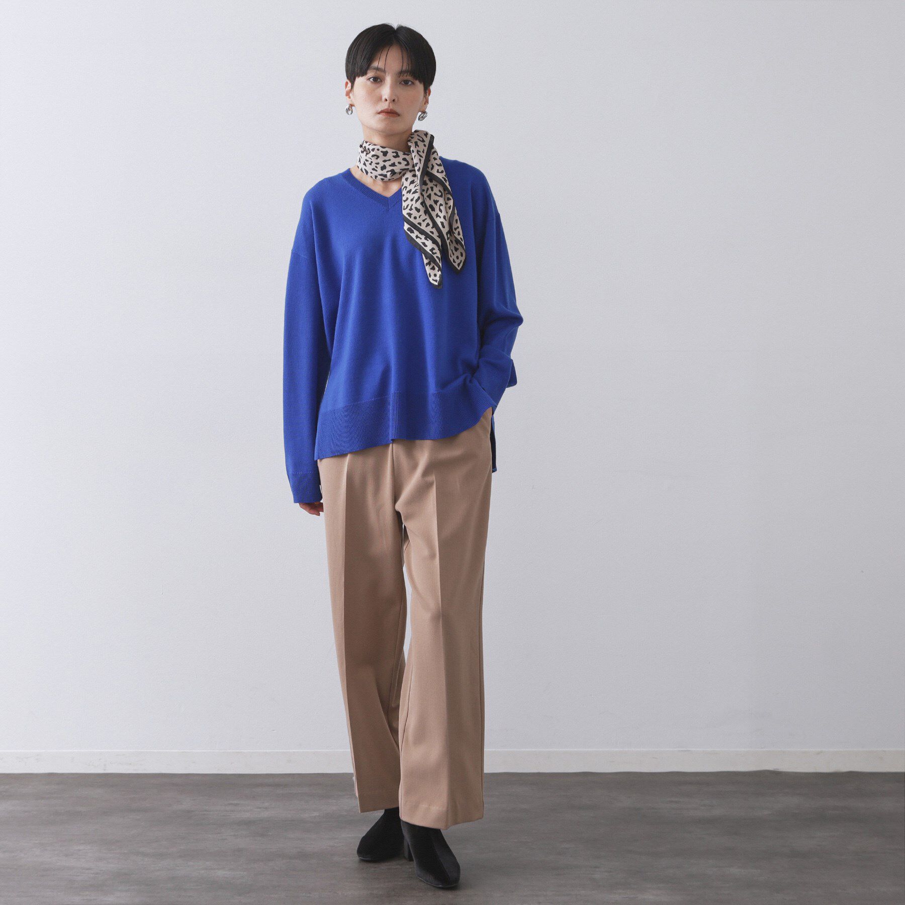 OPAQUE.CLIP「Vネックニット/エクストラファインメリノウール【THEシリーズ/洗濯機OK】」|ニット・セーター|