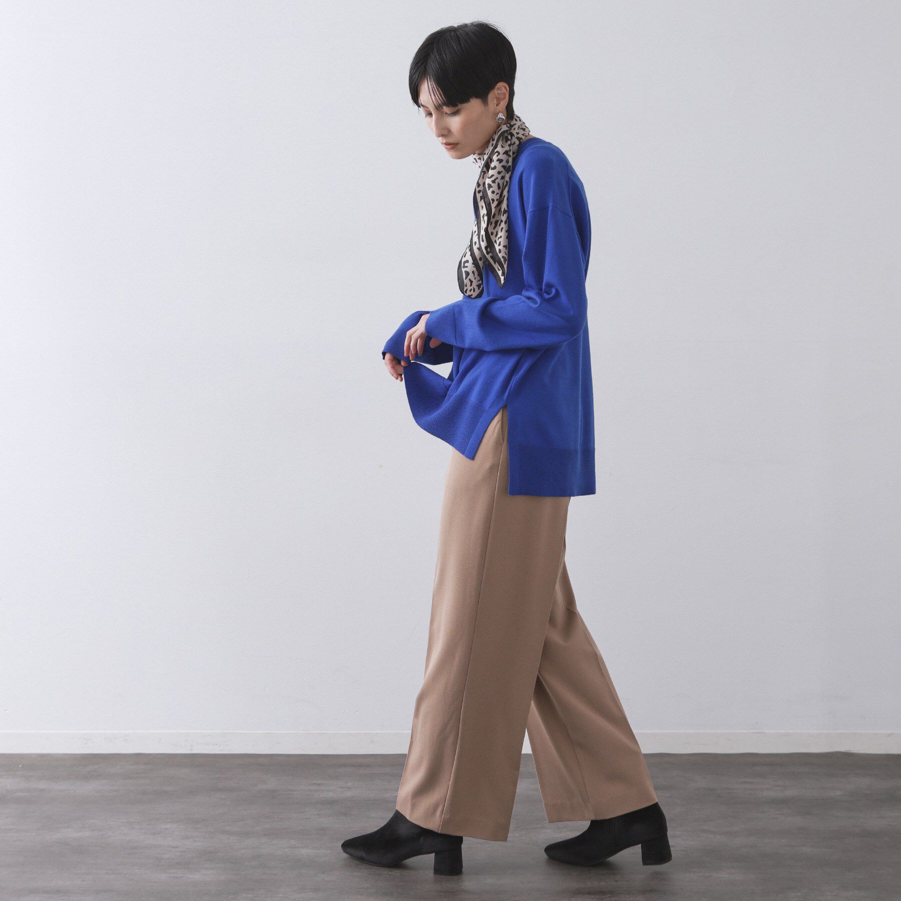 OPAQUE.CLIP「Vネックニット/エクストラファインメリノウール【THEシリーズ/洗濯機OK】」|ニット・セーター|