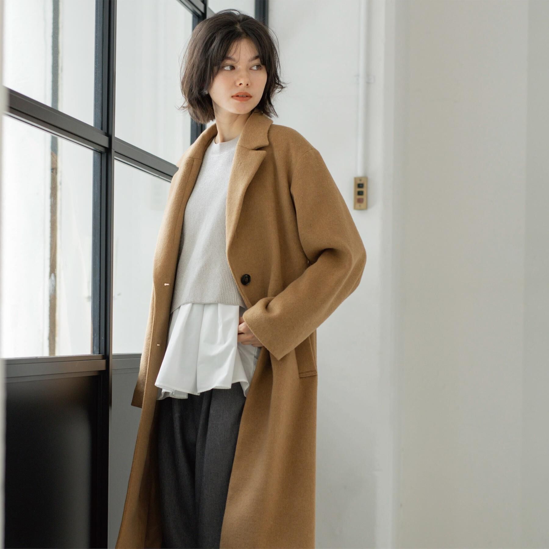 OPAQUE.CLIP「カシミヤブレンドウールチェスターコート」|チェスターコート|