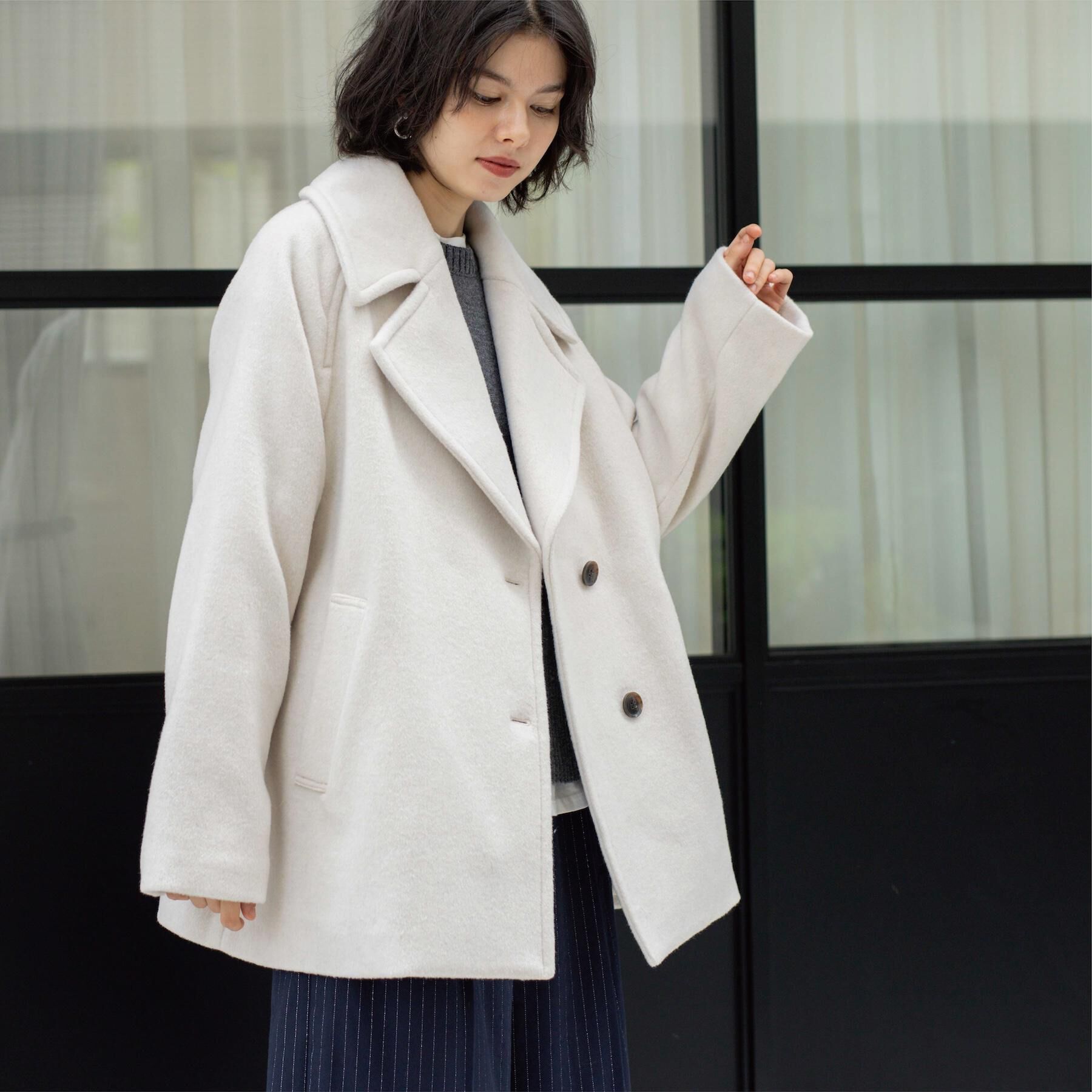 OPAQUE.CLIP「カシミヤブレンドウールミドルピーコート」|ピーコート|