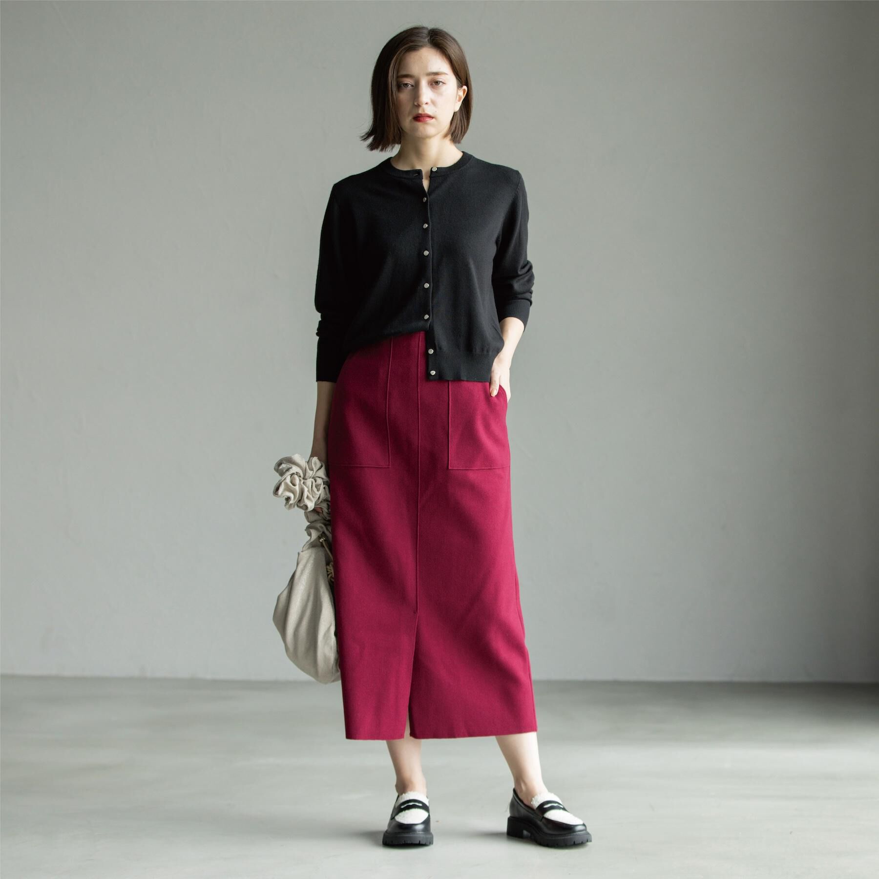 OPAQUE.CLIP「ウールライクタイトスカート【洗濯機洗い可】《8col》」|スカート|