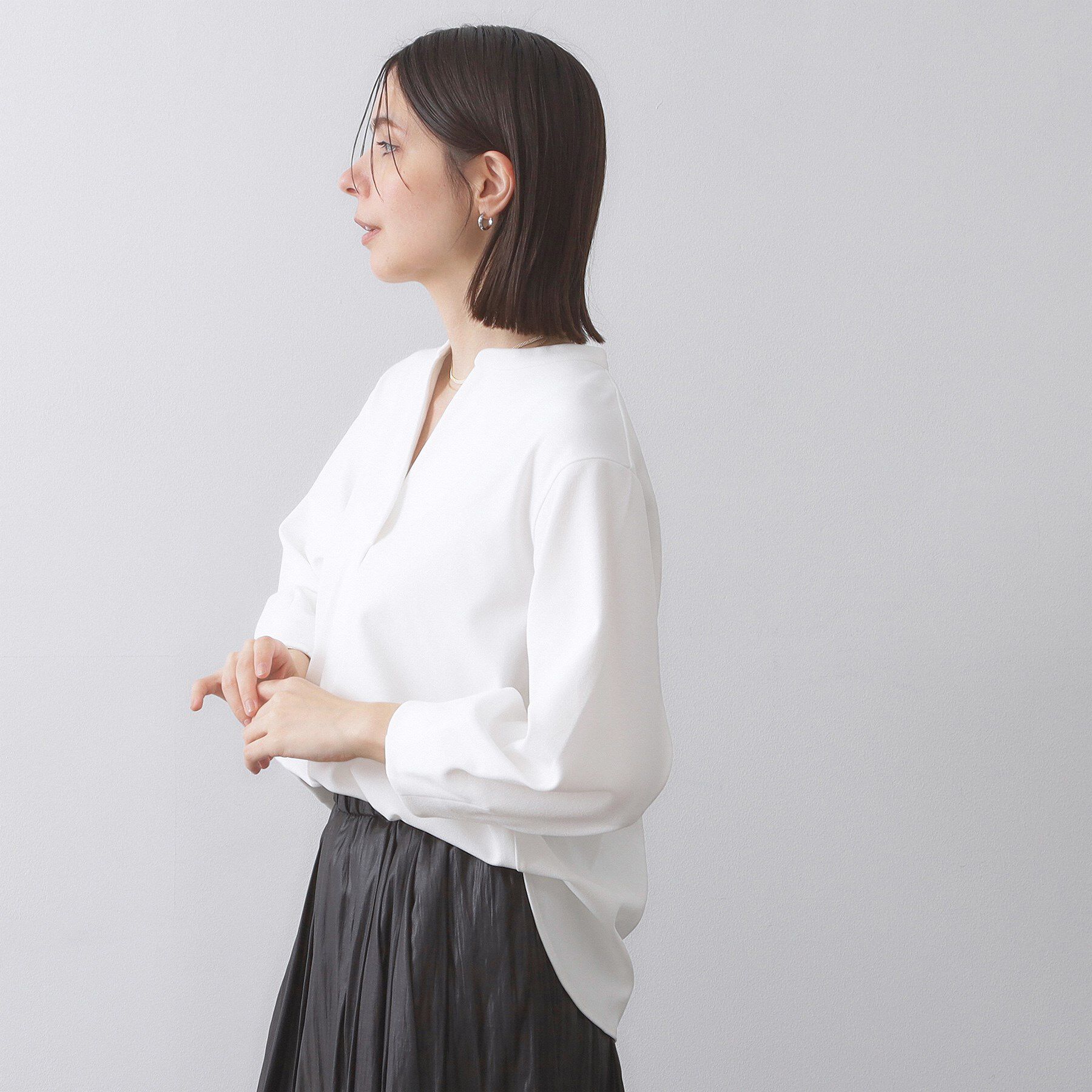 OPAQUE.CLIP「スキッパートップス【吸水速乾/UVケア/洗濯機OK】」|Tシャツ・カットソー|