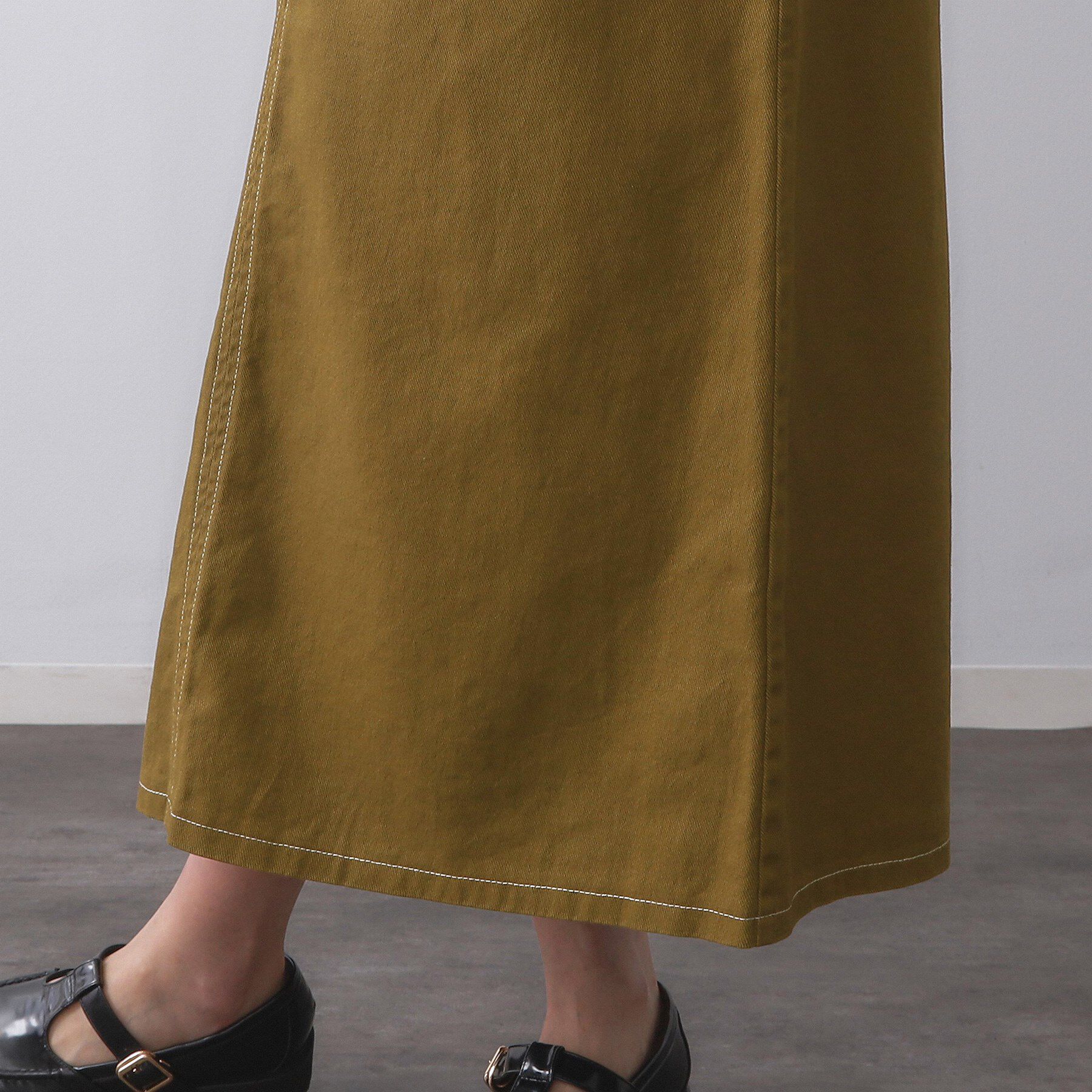 OPAQUE.CLIP「配色ステッチジャンスカ【洗濯機洗い可】」|ワンピース|