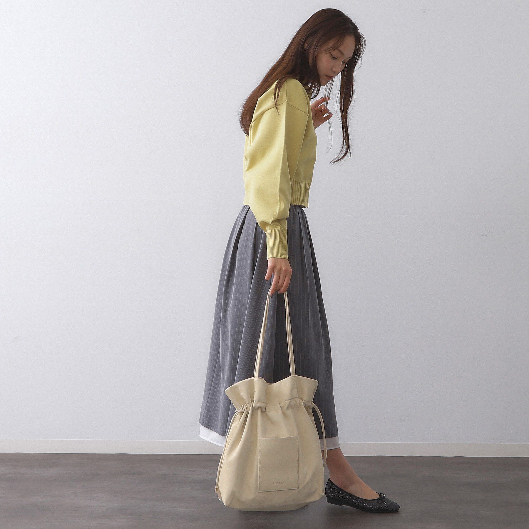 OPAQUE.CLIP「【A4サイズ対応】ソフト合皮巾着ドローストリングトートバッグ」|トートバッグ|