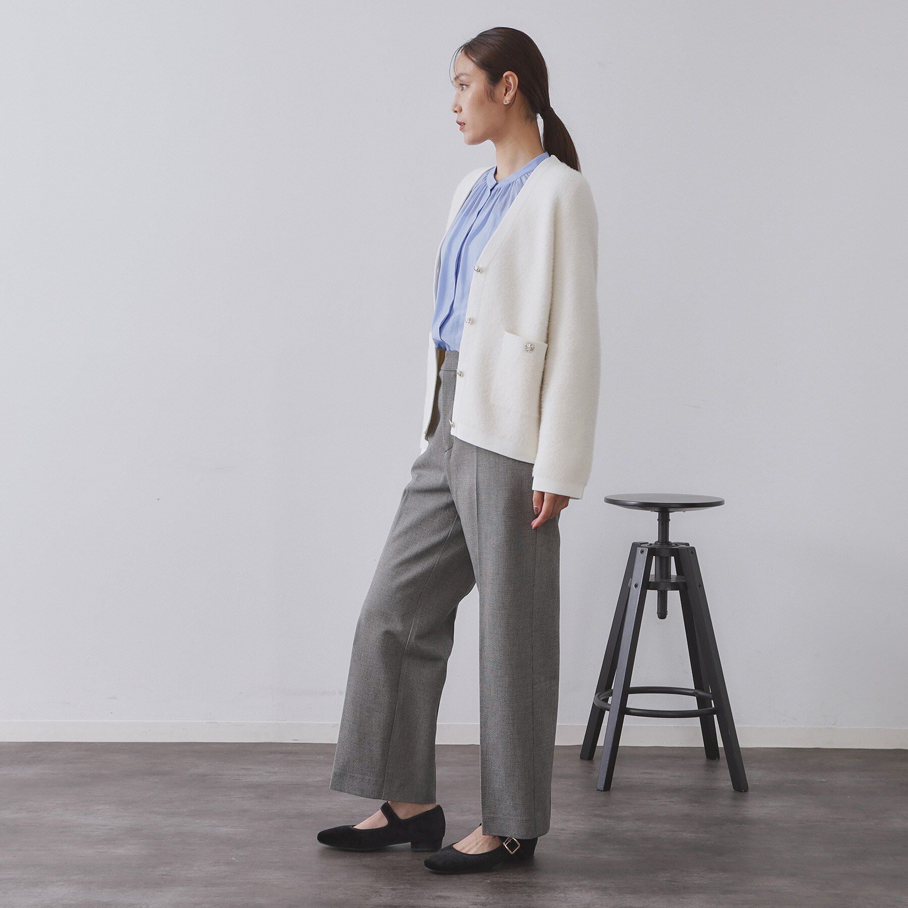 OPAQUE.CLIP「フェザーヤーンカーディガン【洗濯機OK/抗ピル】」|カーディガン|