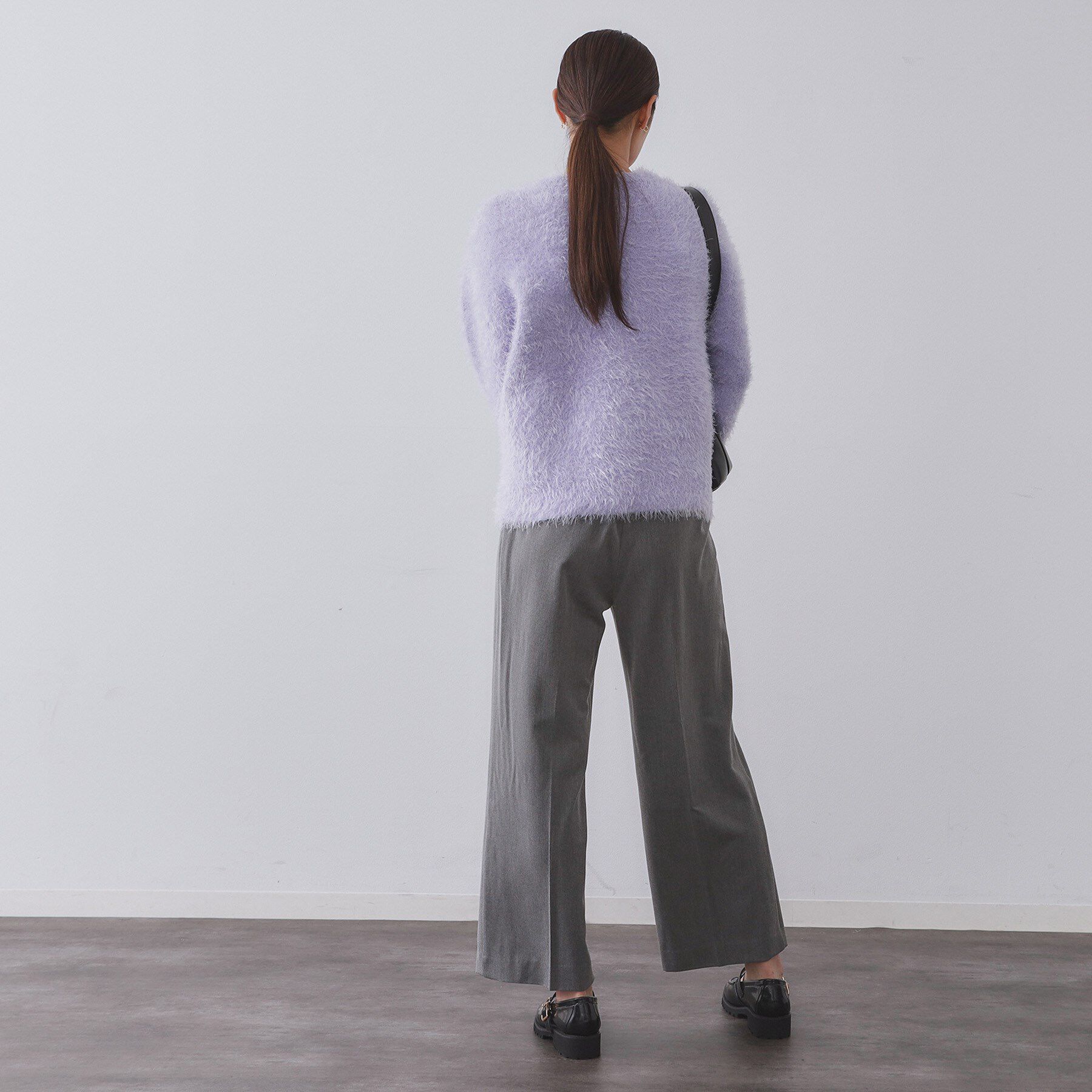 OPAQUE.CLIP「シャギーミドルカーディガン【洗濯機OK】《6col》」|カーディガン|