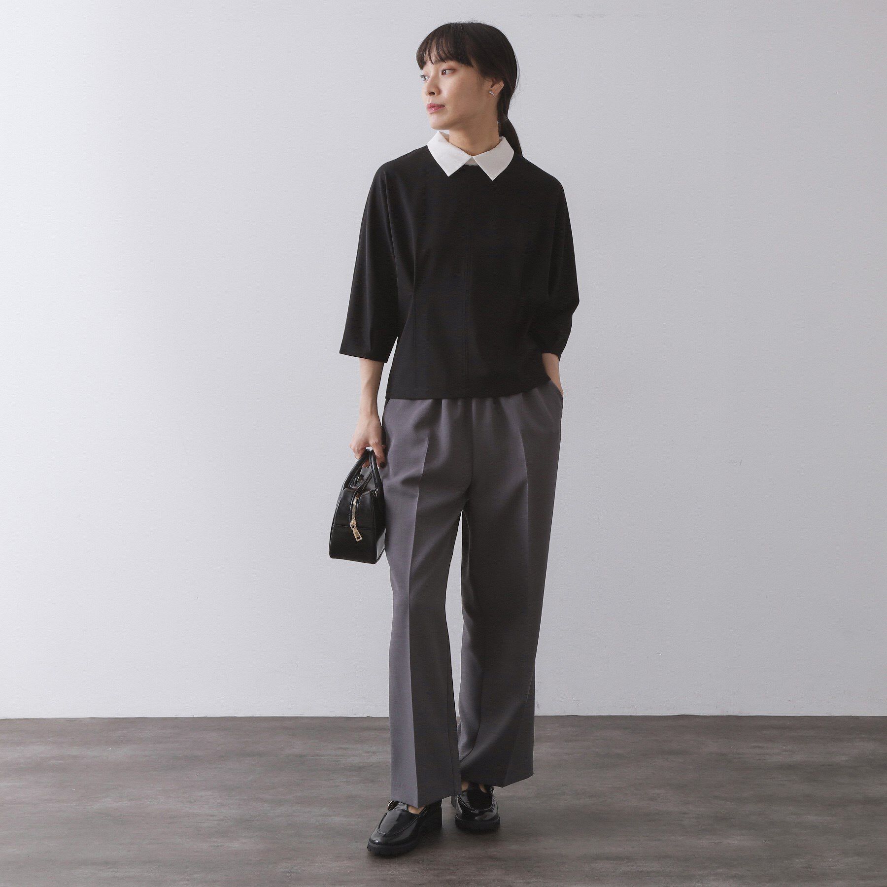 OPAQUE.CLIP「襟付きドルマントップス【洗濯機OK】」|Tシャツ・カットソー|