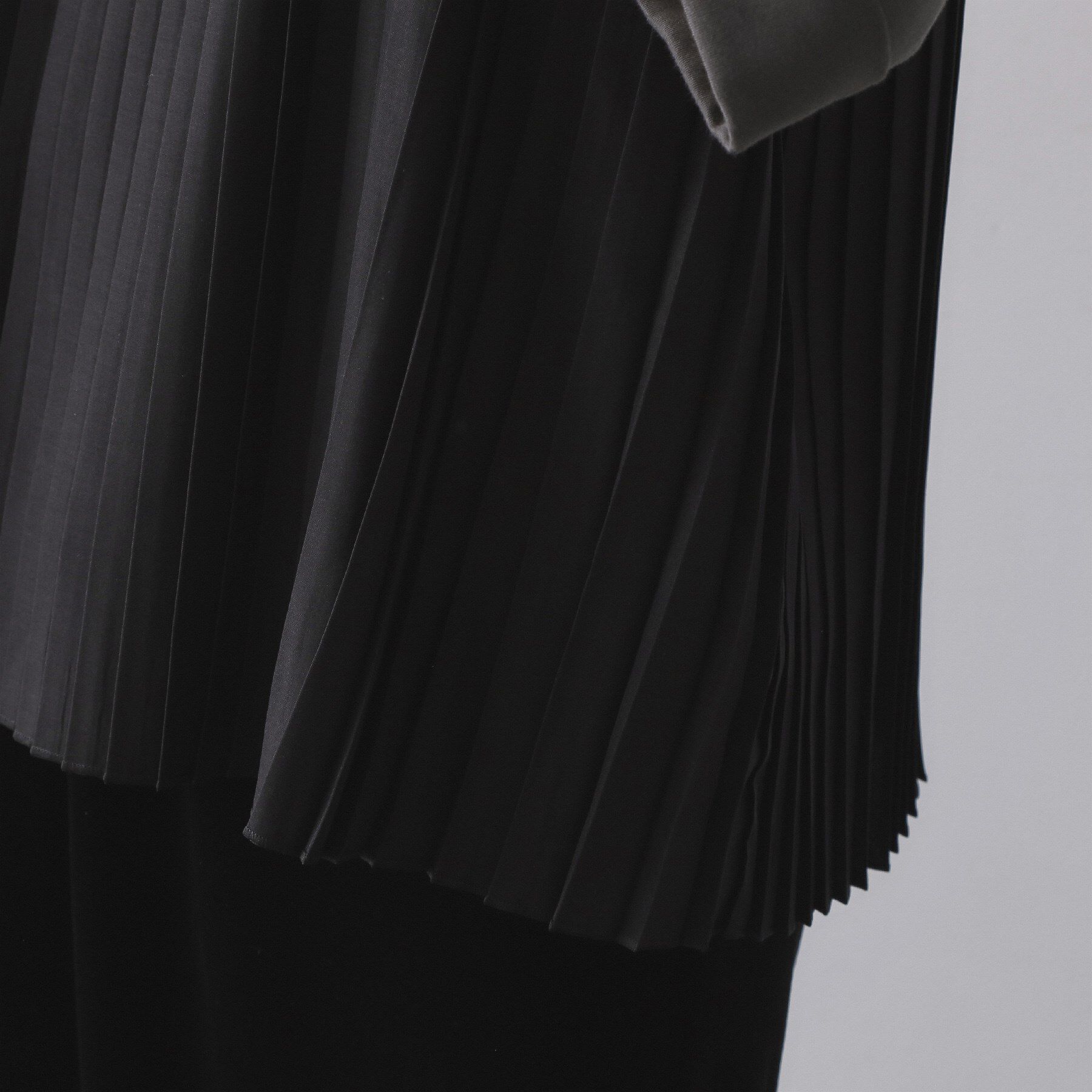 OPAQUE.CLIP「プリーツドッキングカットソー【洗濯機OK】」|Tシャツ・カットソー|