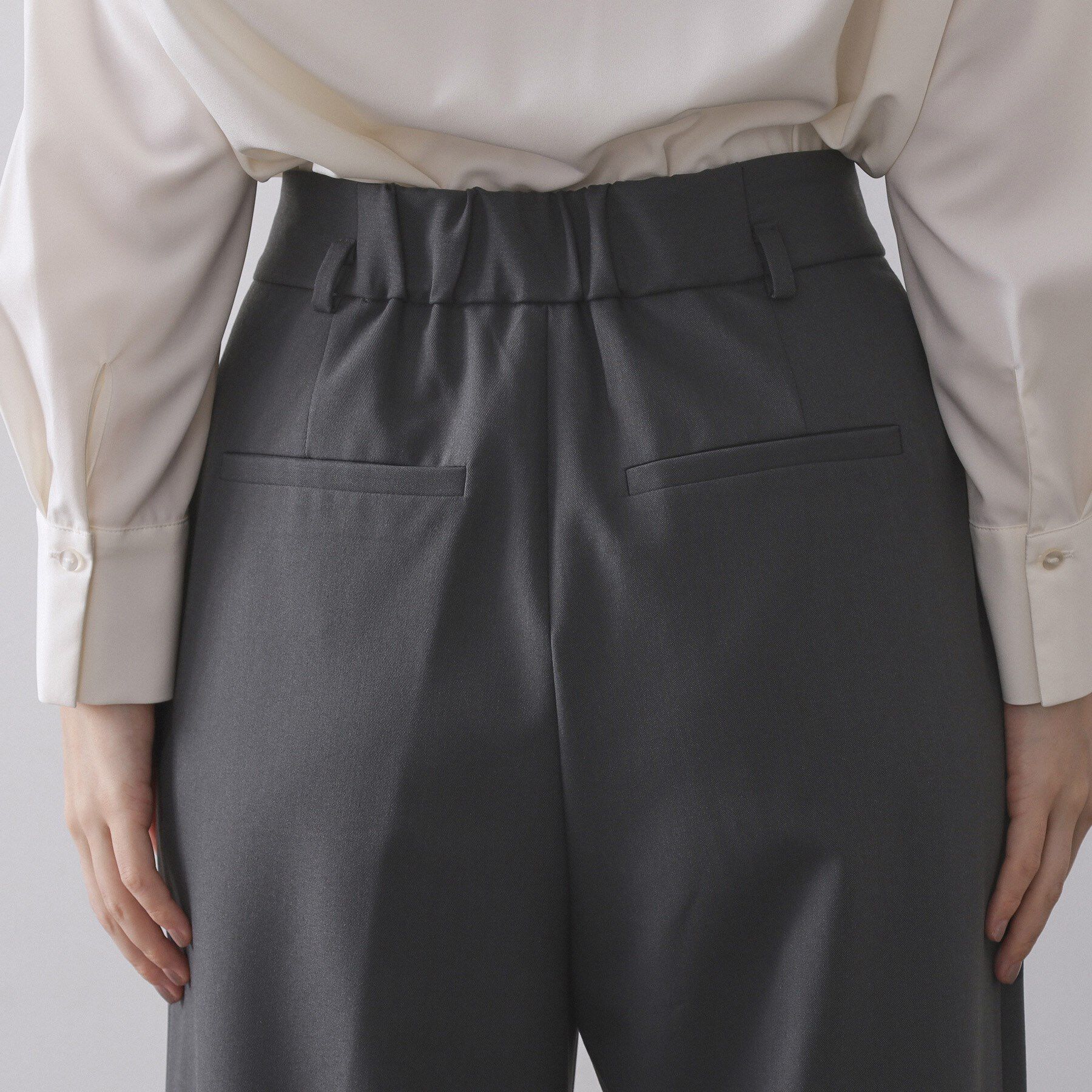 OPAQUE.CLIP「ベルト付きタックワイドパンツ【洗濯機OK】」|その他|