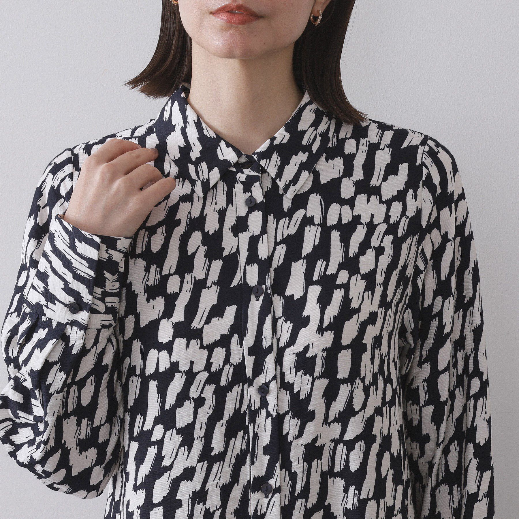 OPAQUE.CLIP「ジオメトリック柄ワンピース」|ワンピース|