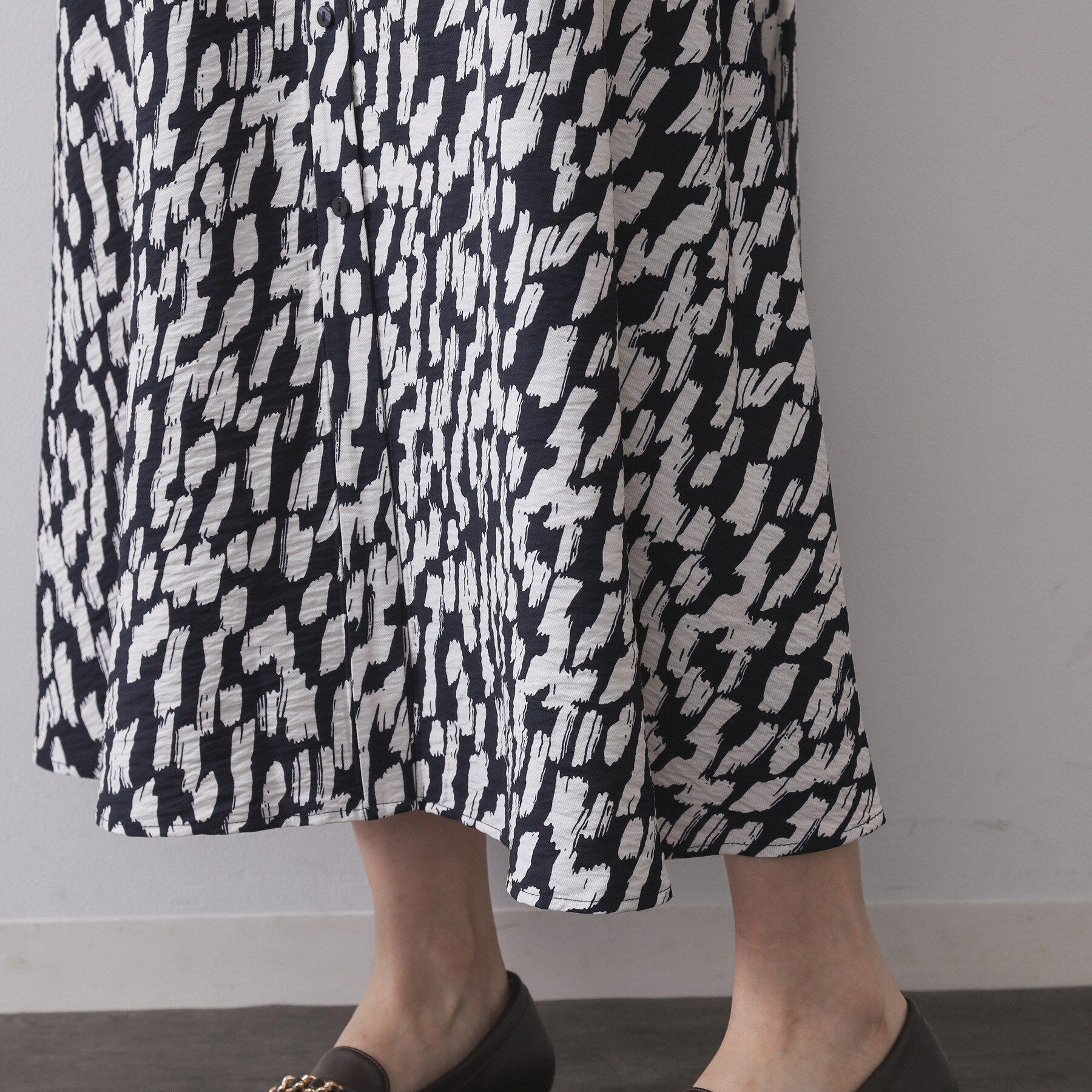 OPAQUE.CLIP「ジオメトリック柄ワンピース」|ワンピース|