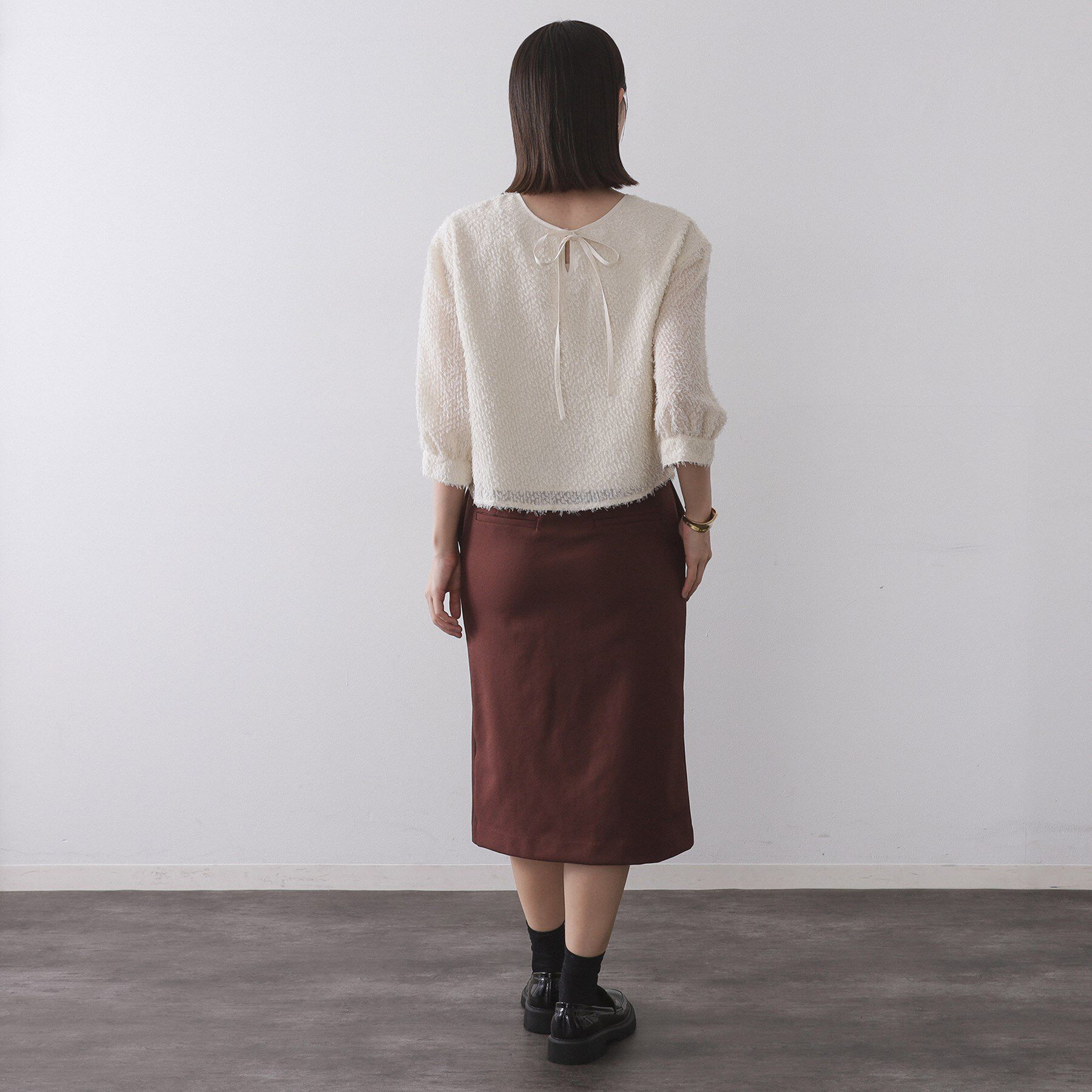 OPAQUE.CLIP「ミドル丈タイトスカート【洗濯機OK】」|スカート|