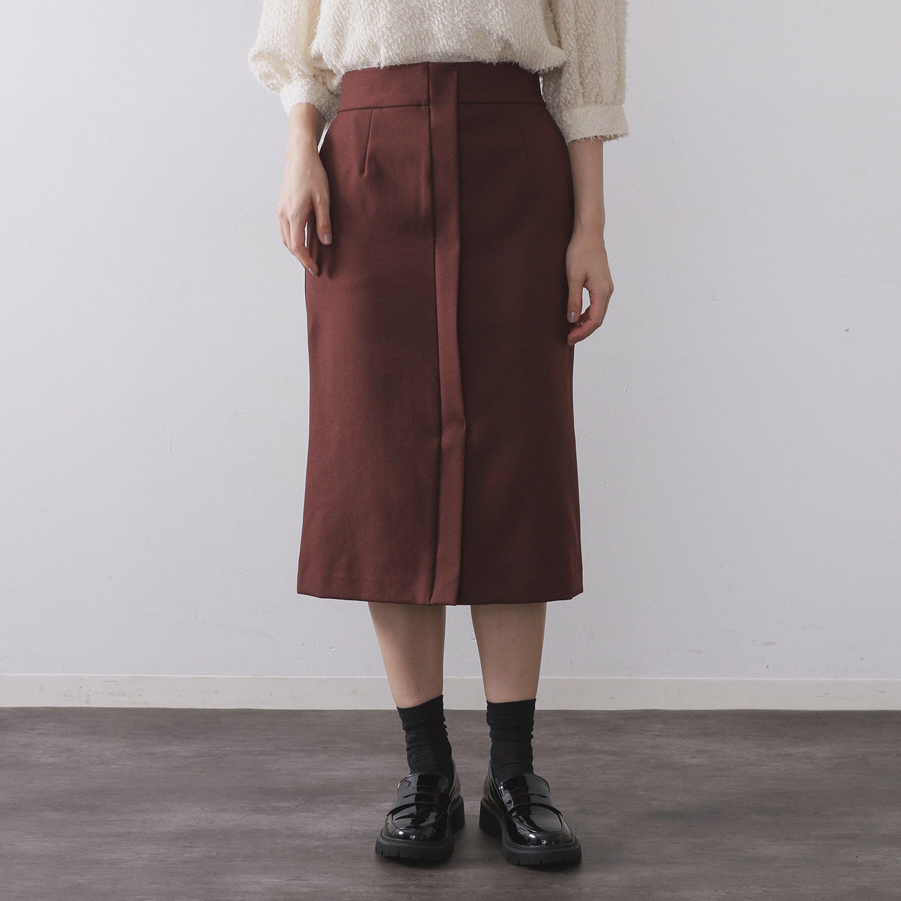 OPAQUE.CLIP「ミドル丈タイトスカート【洗濯機OK】」|スカート|