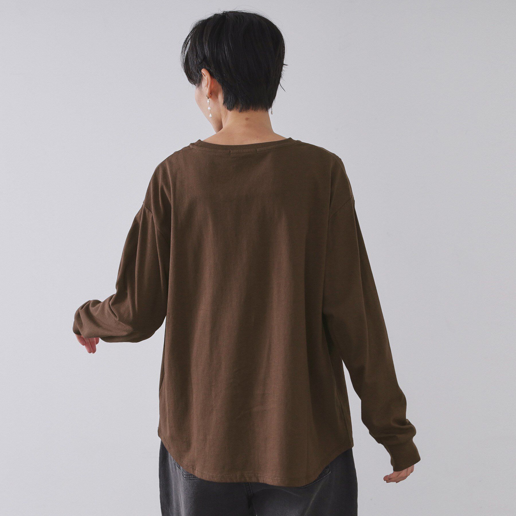 OPAQUE.CLIP「リラクシーロングTシャツ【洗濯機OK】」|Tシャツ・カットソー|