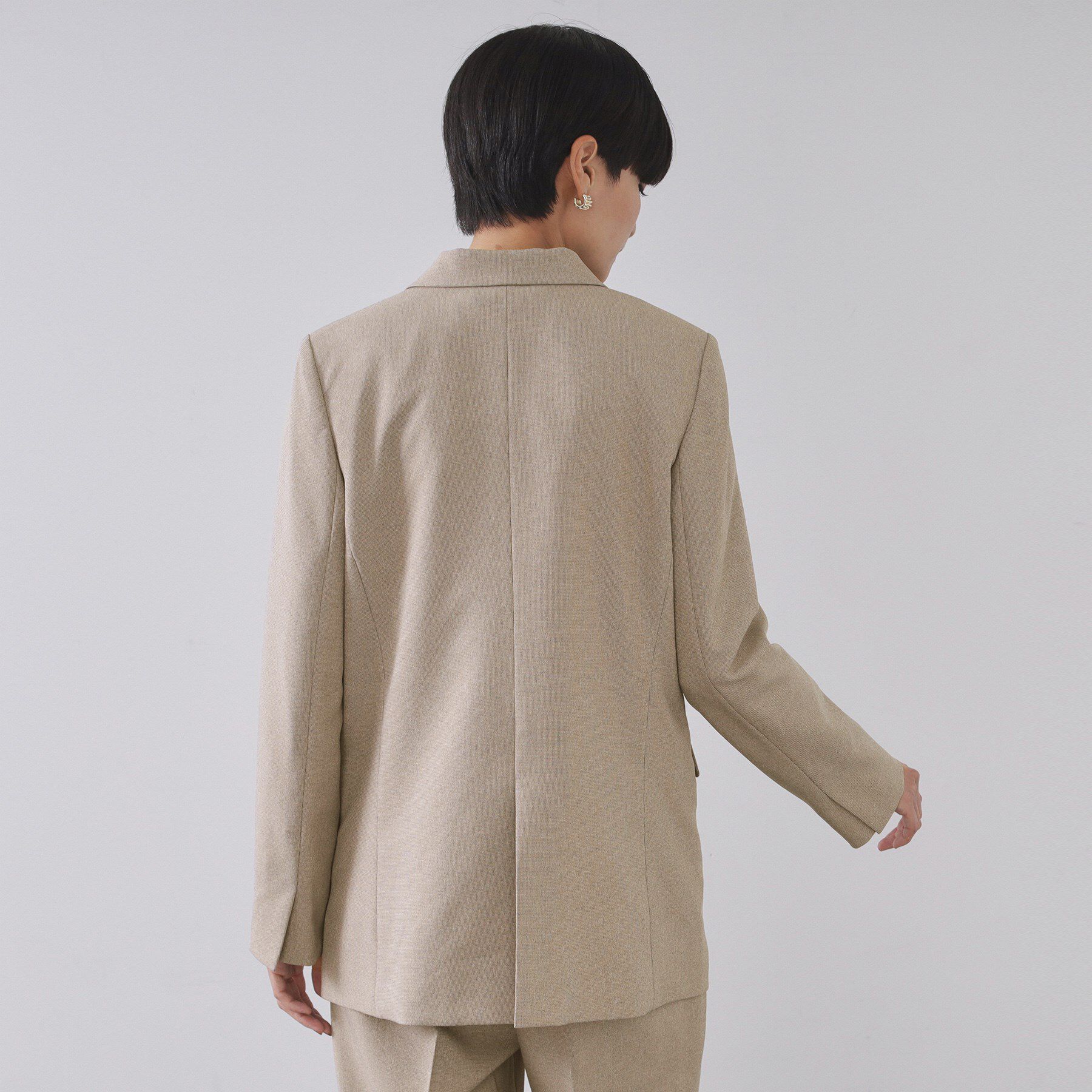 OPAQUE.CLIP「ストレッチダブルブレストテーラードジャケット/セットアップ対応可【洗濯機OK】」|テーラードジャケット|