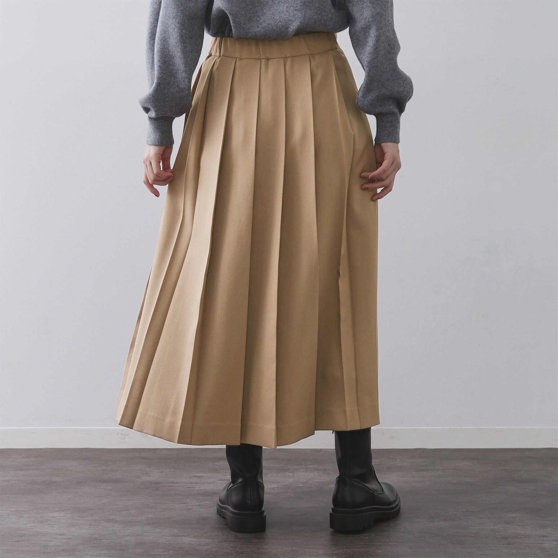 OPAQUE.CLIP「ワイドプリーツスカート【洗濯機OK】」|スカート|