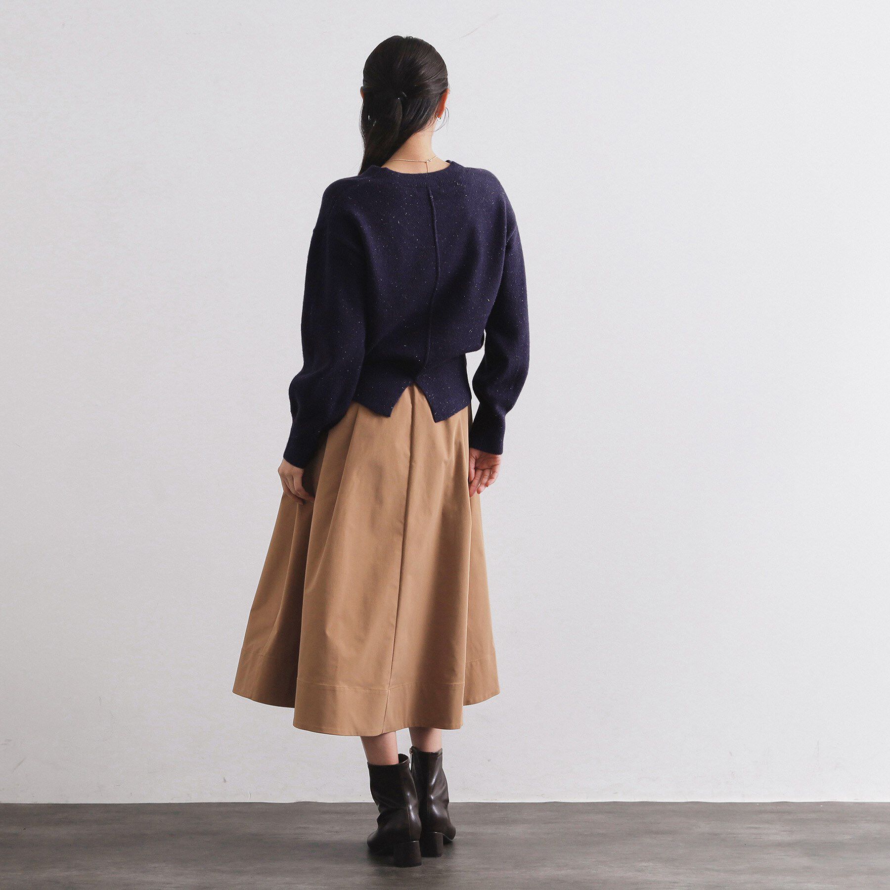 OPAQUE.CLIP「Vネックラメニット【洗濯機OK】」|ニット・セーター|