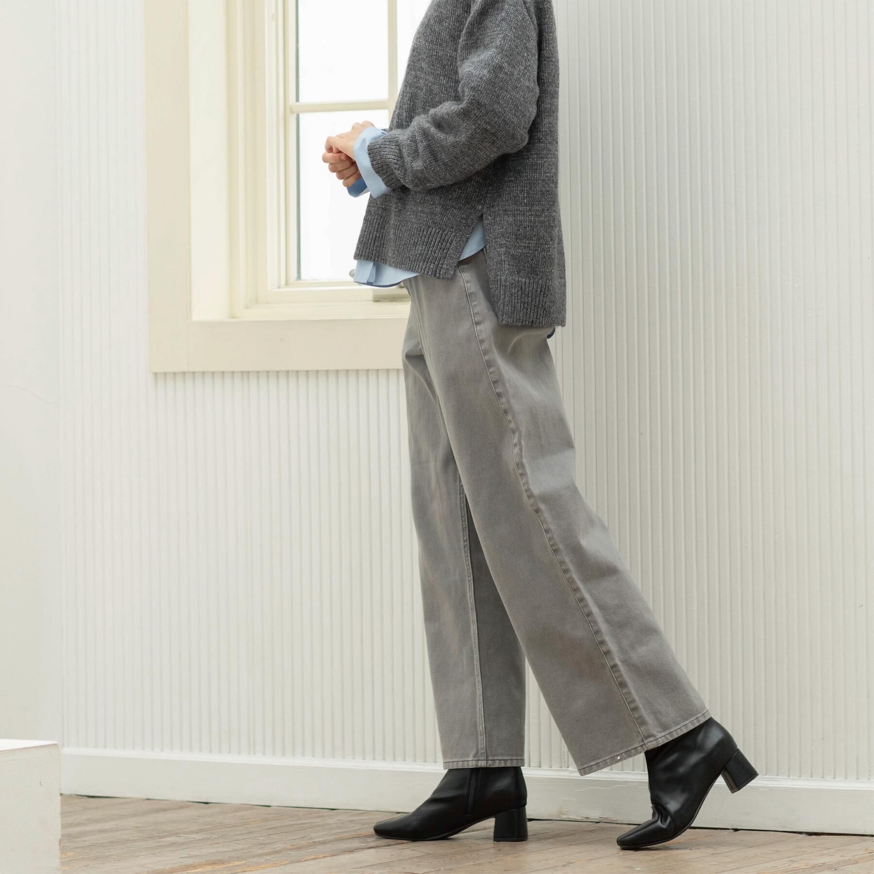 OPAQUE.CLIP「ヴィンテージカラーワイドストレートパンツ【洗濯機OK】」|その他|