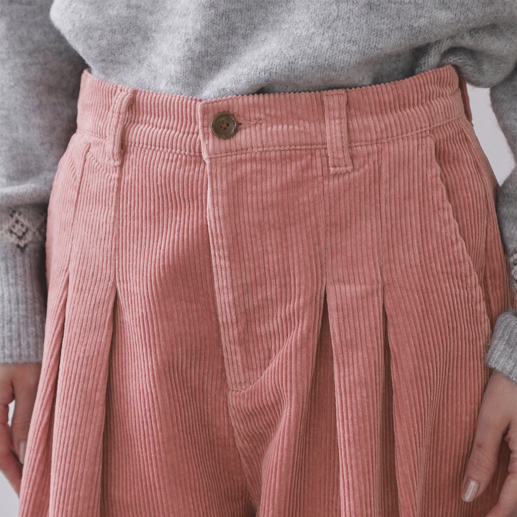 OPAQUE.CLIP「コーデュロイタックワイドパンツ【洗濯機OK】」|その他|