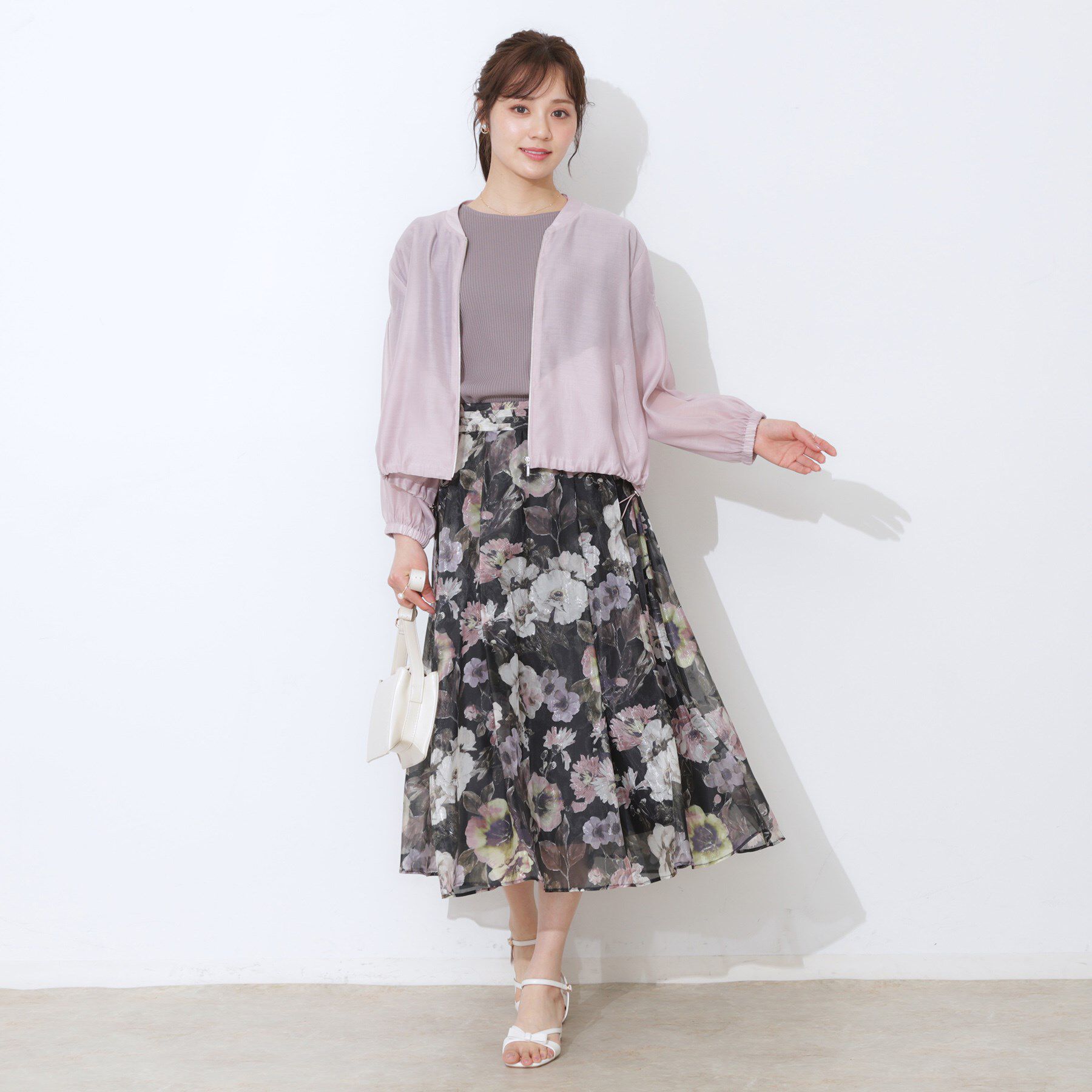 Couture broach「【マシンウォッシャブル・シアー】袖シャーリングシアーブルゾン」|ブルゾン・スタジャン|