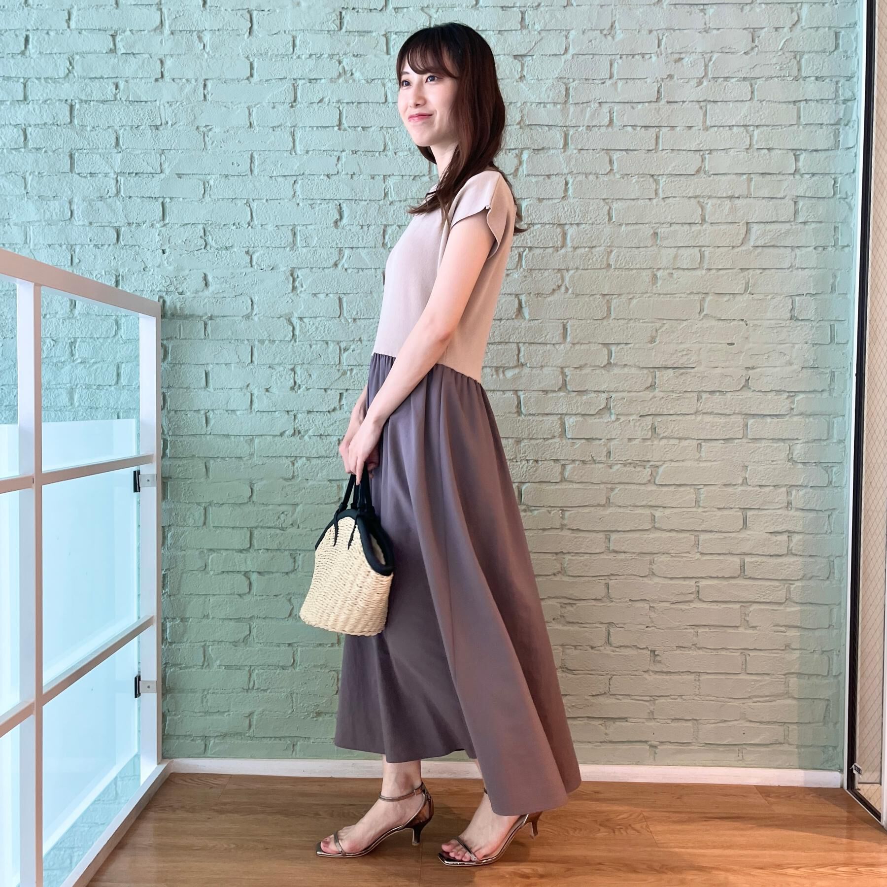 Couture broach「【接触冷感・楽ちん・一枚でキマる】ドッキングニットワンピース」|ワンピース|