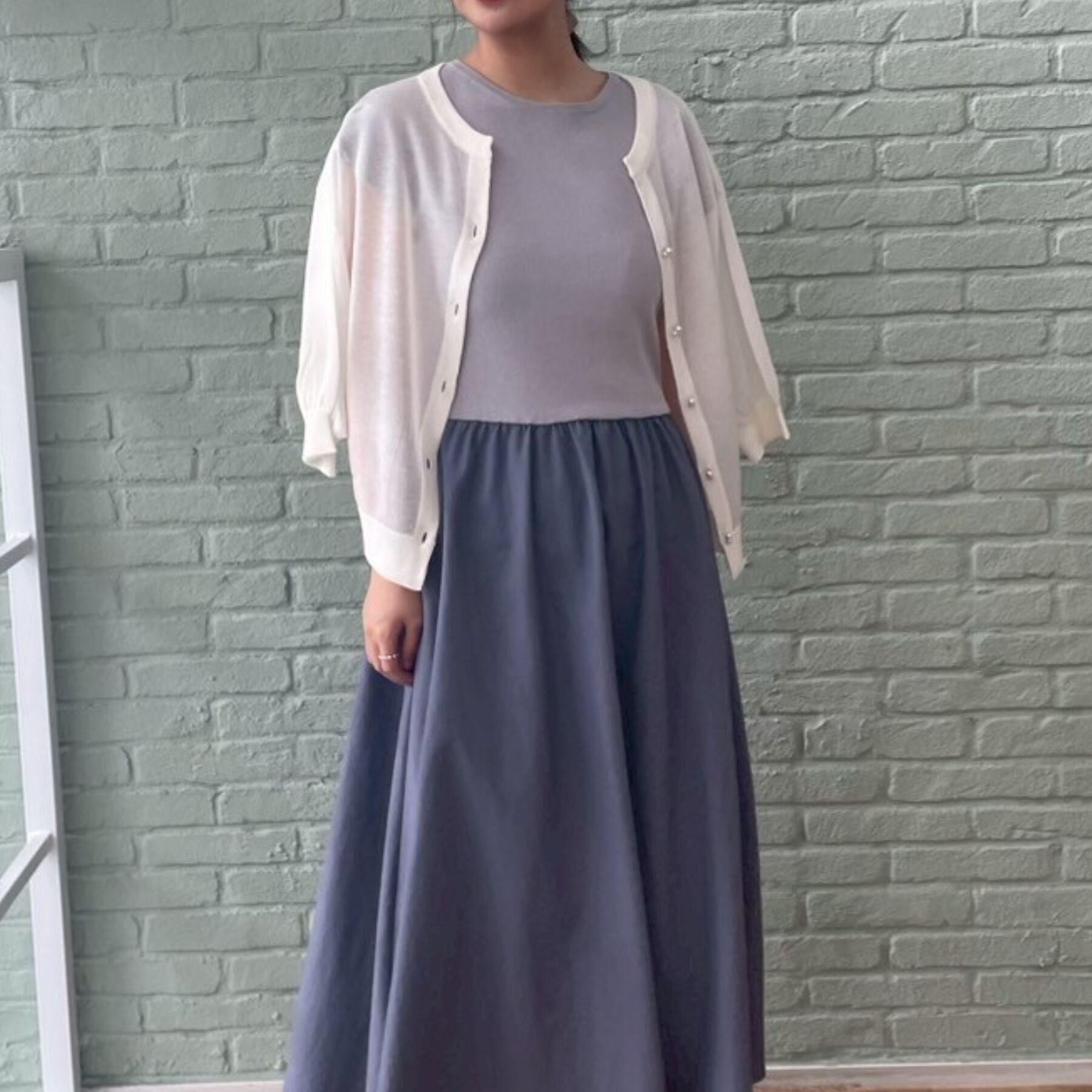 Couture broach「【接触冷感・楽ちん・一枚でキマる】ドッキングニットワンピース」|ワンピース|