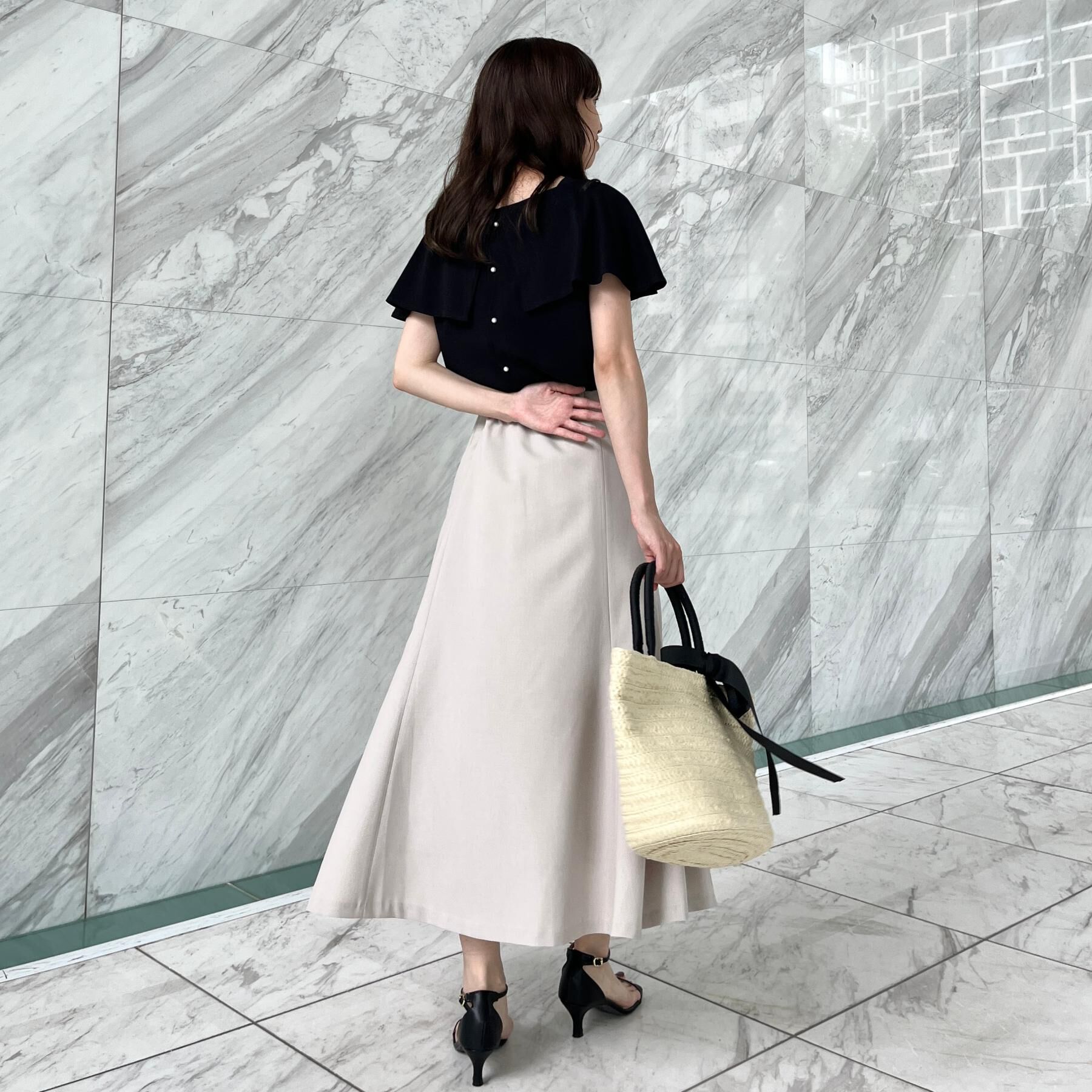 Couture broach「【マシンウォッシャブル・UVケア・接触冷感】2WAYケープデザインカットソー」|Tシャツ・カットソー|