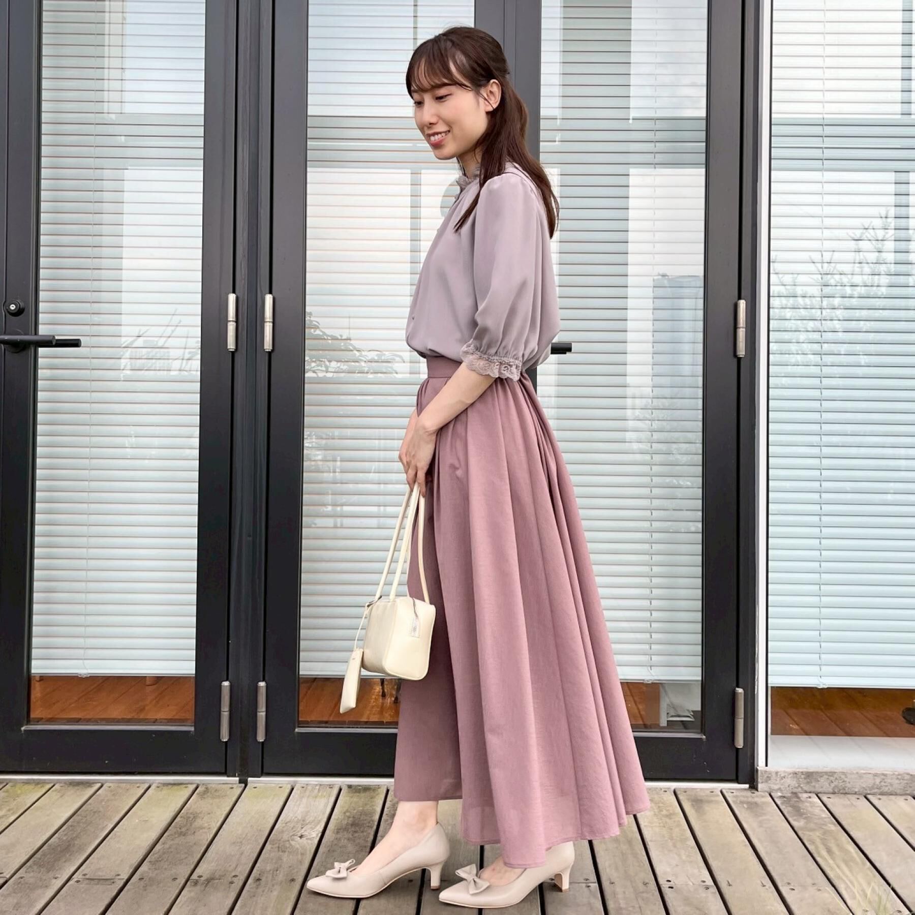 Couture broach「【華やか・大人可愛い・5分袖】エンブロレース前後2WAYブラウス」|シャツ・ブラウス|