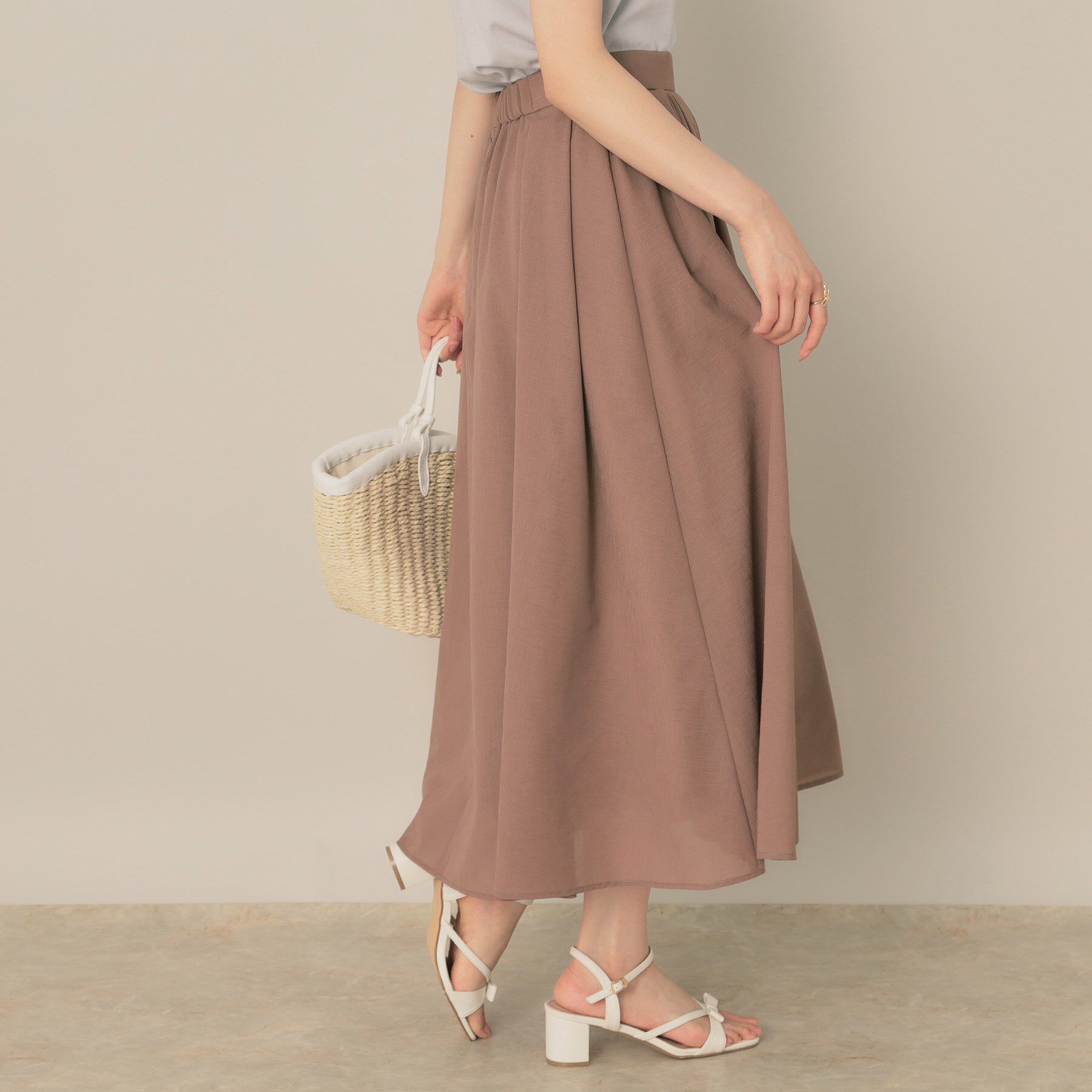 Couture broach「【きれいめ・シアー・通勤】パレットボイルロングスカート」|スカート|
