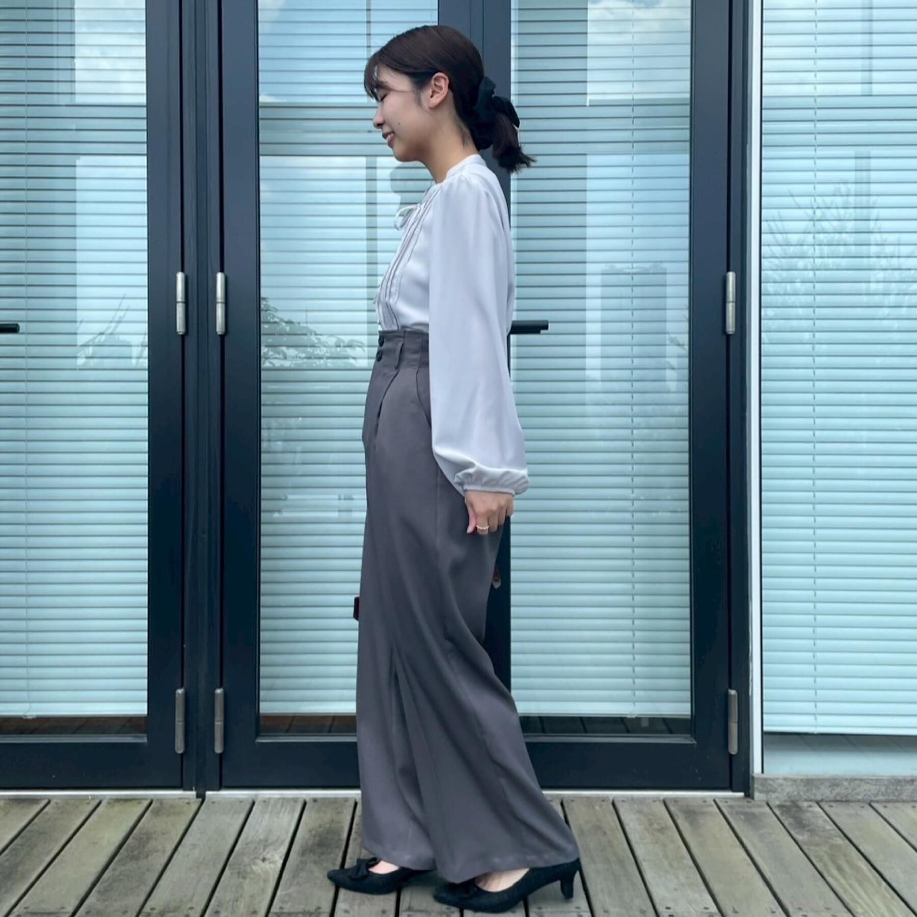 Couture broach「【帯電防止・通勤】ウエストリボン サスペンダー付きワイドパンツ」|その他|